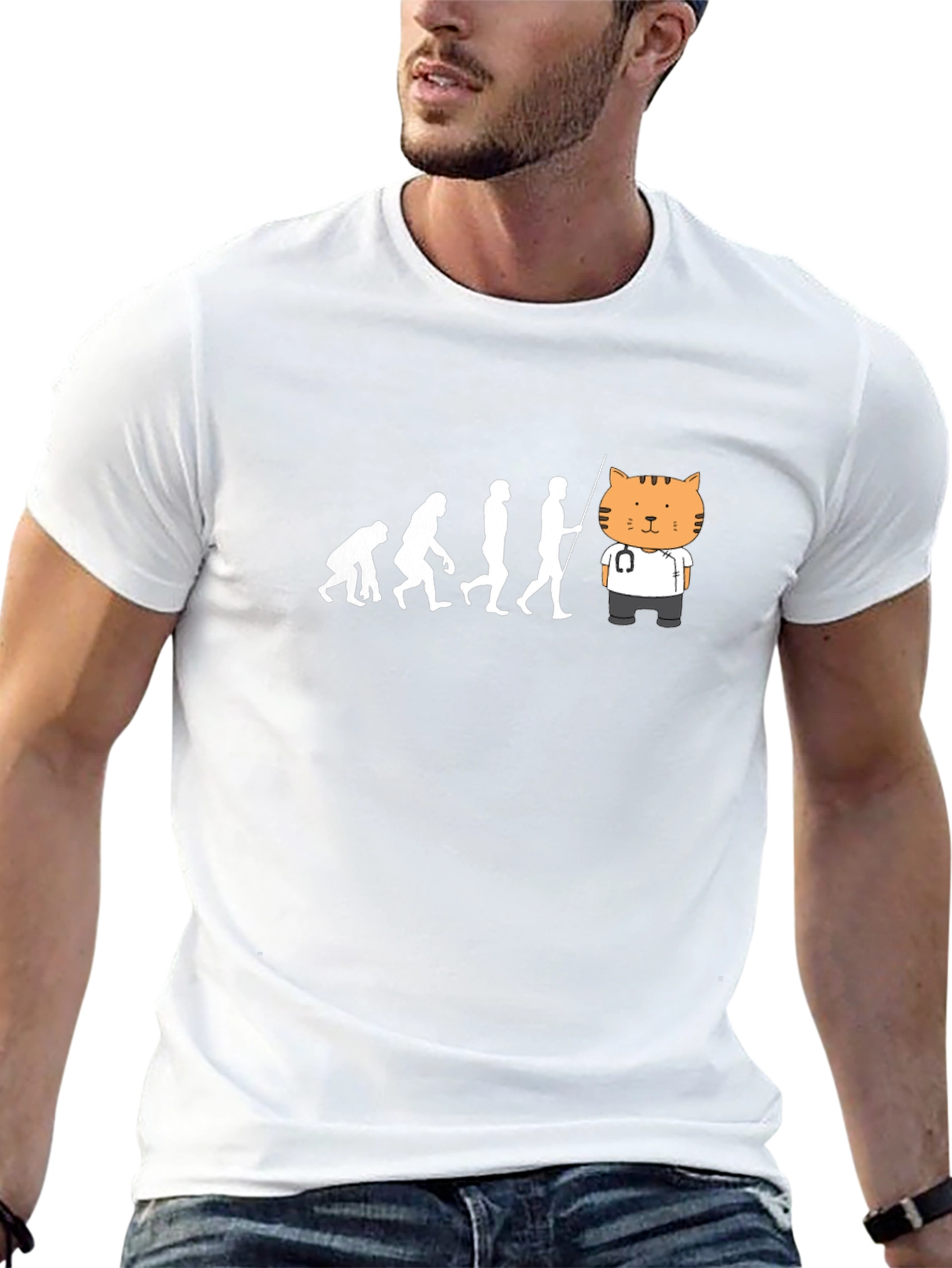 Evolution to Cat Doctor T-Shirt
