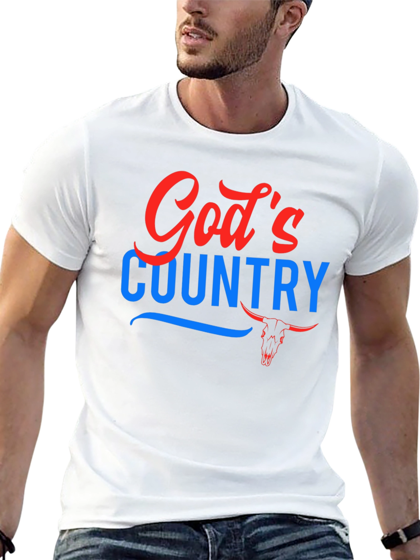 Gods Country Graphic Tee - Patriotic Style