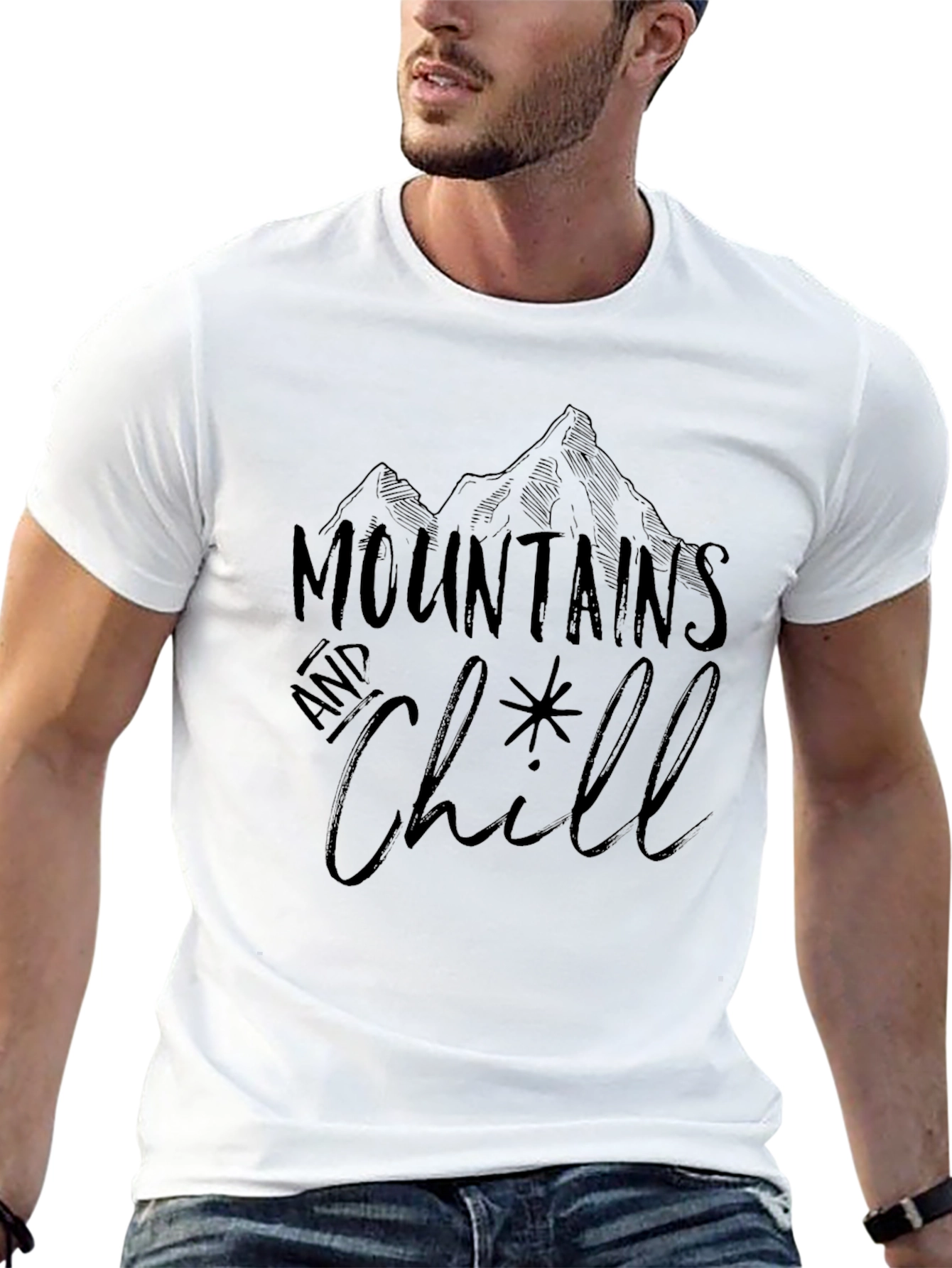 Mountains and Chill Graphic T-Shirt