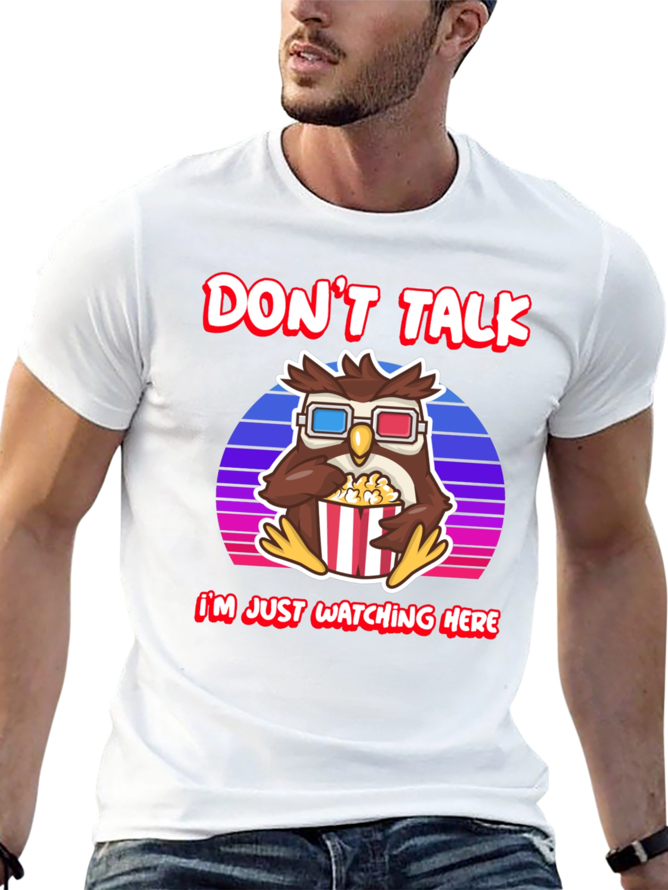Dont Talk Watching Here Owl T-Shirt