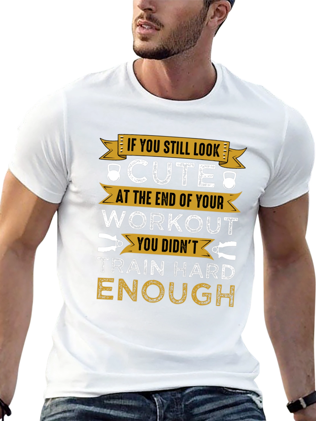 Workout T-Shirt - Train Hard Enough