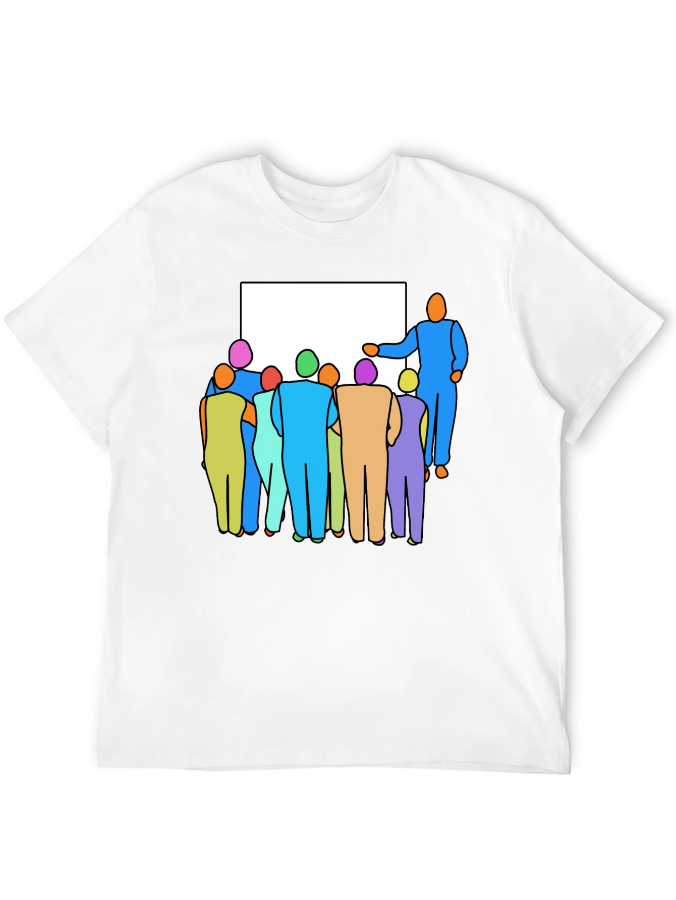 Abstract Crowd Graphic Print Tee
