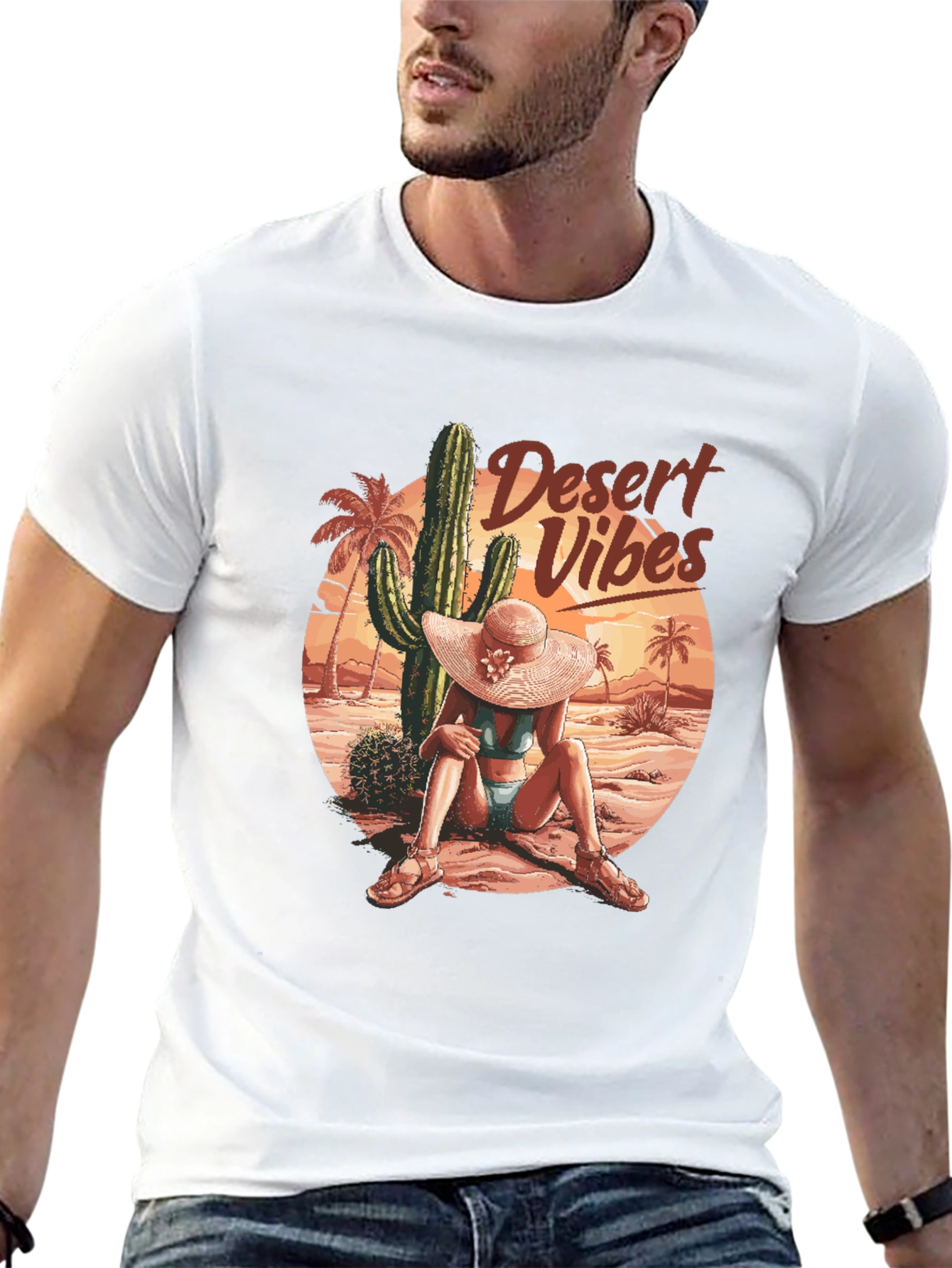 Desert Vibes Graphic Tee - Mens Black T-Shirt