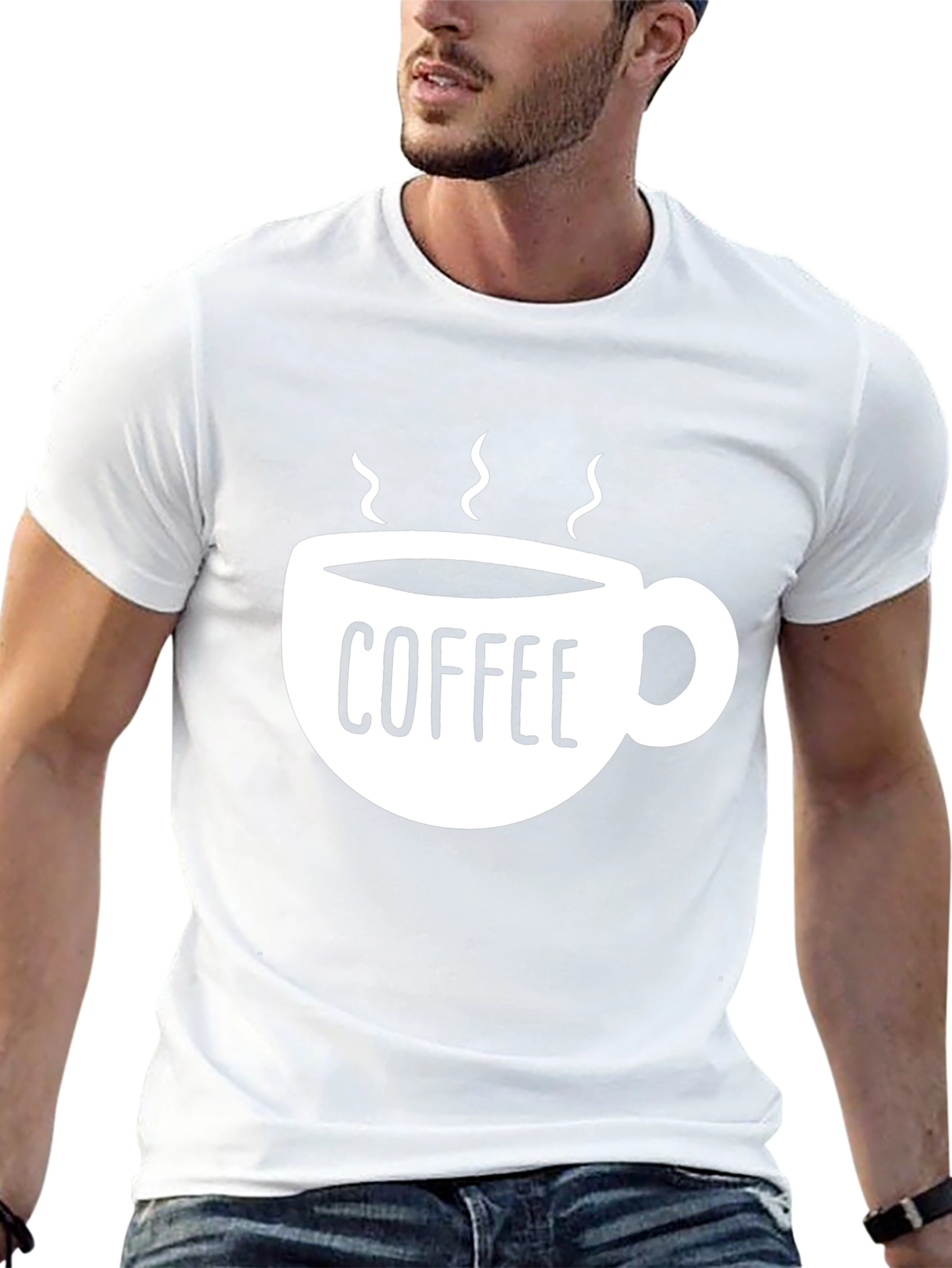 Coffee Cup Graphic Black T-Shirt