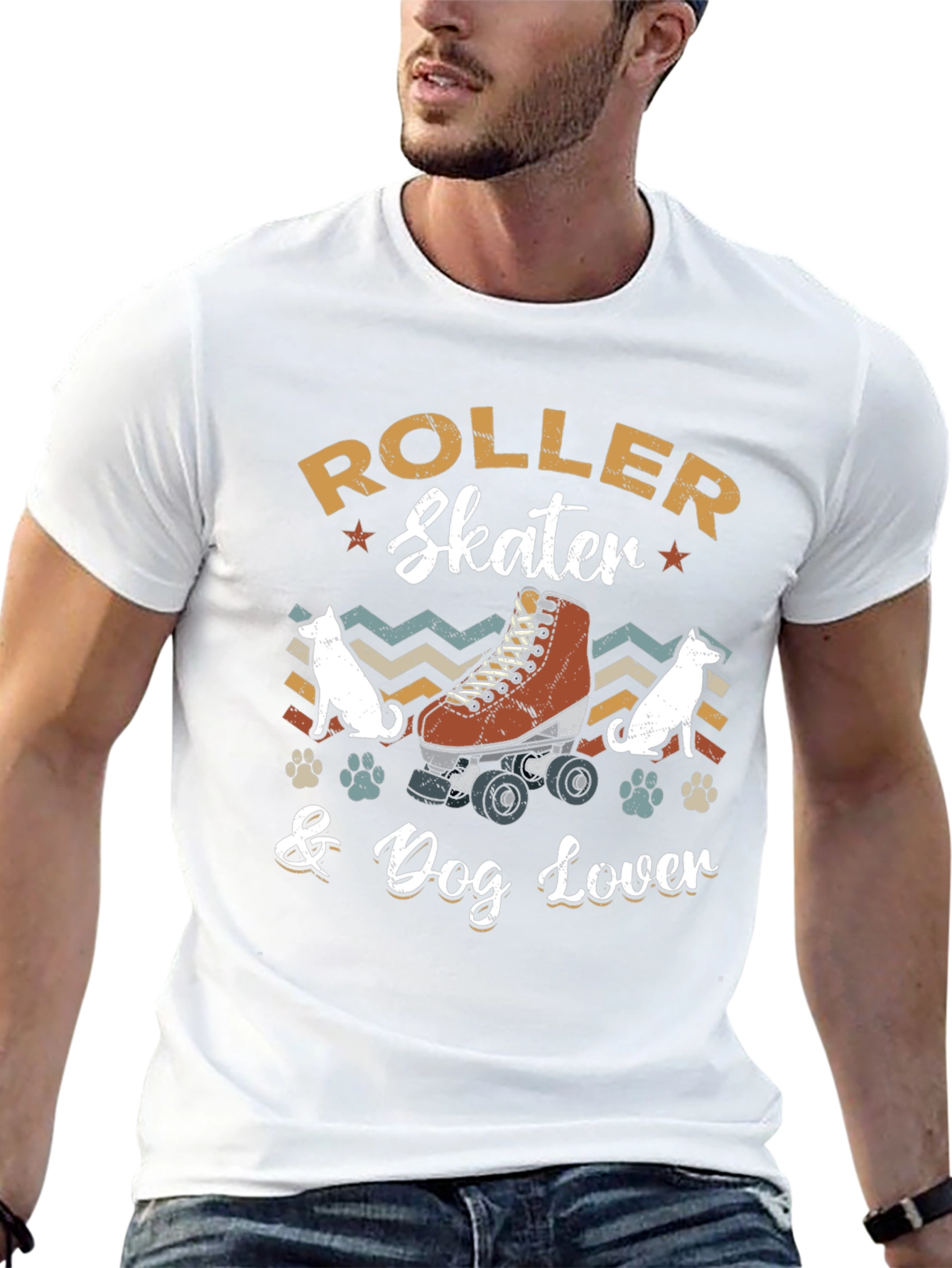 Roller Skater & Dog Lover Graphic Tee