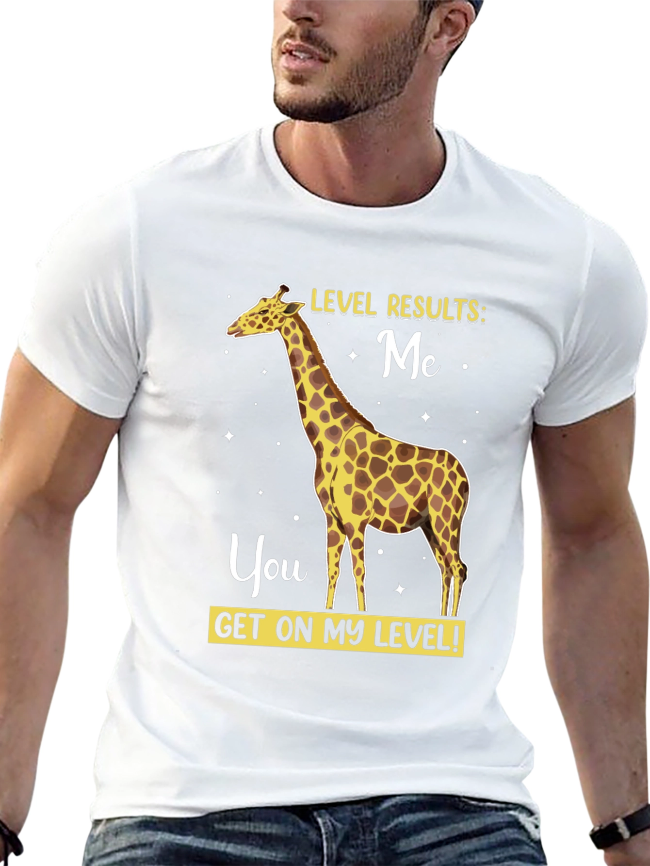 Giraffe Level Results Funny T-Shirt