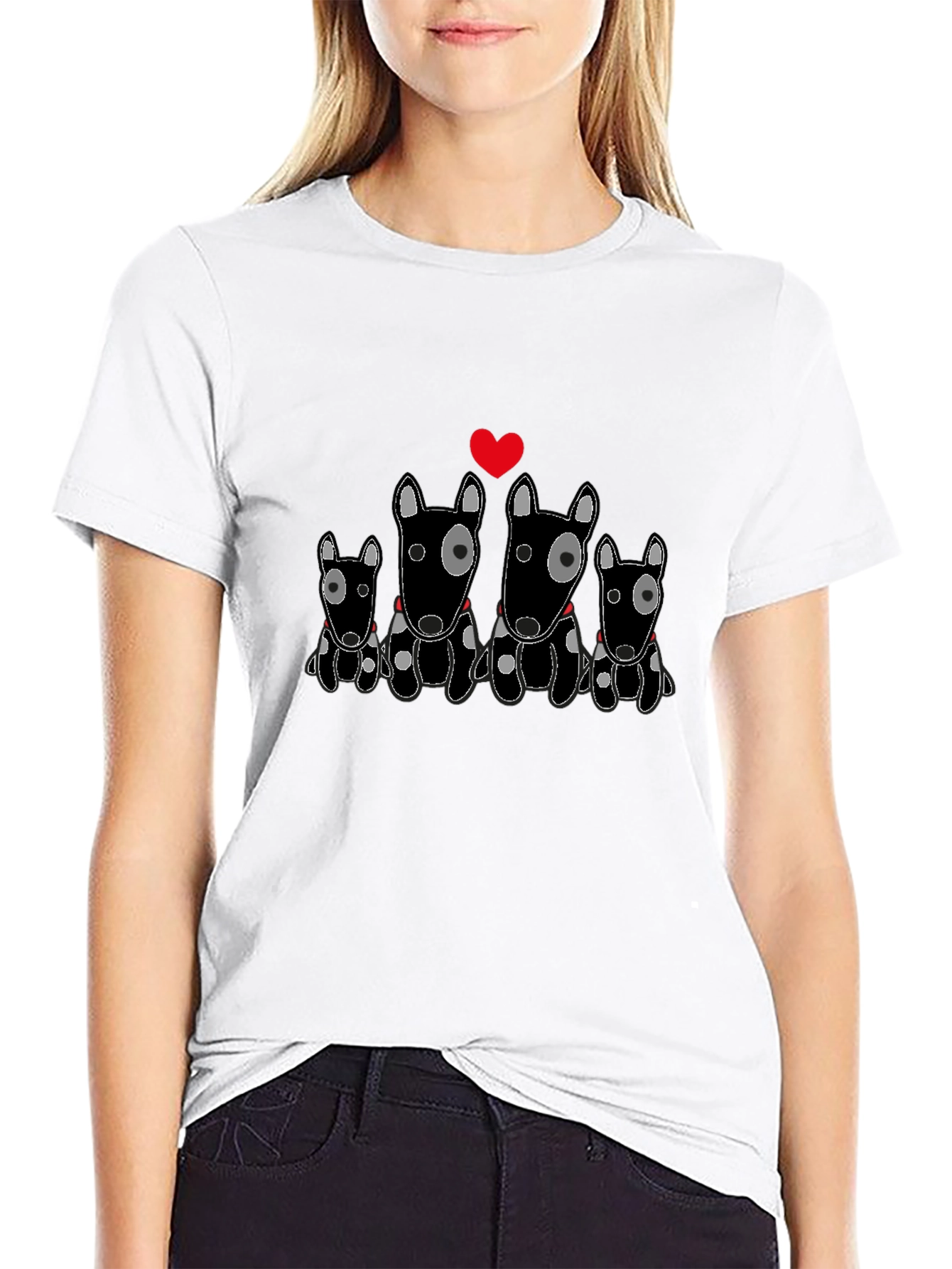 Bull Terrier Family T-Shirt - Cute Dog Lover Tee