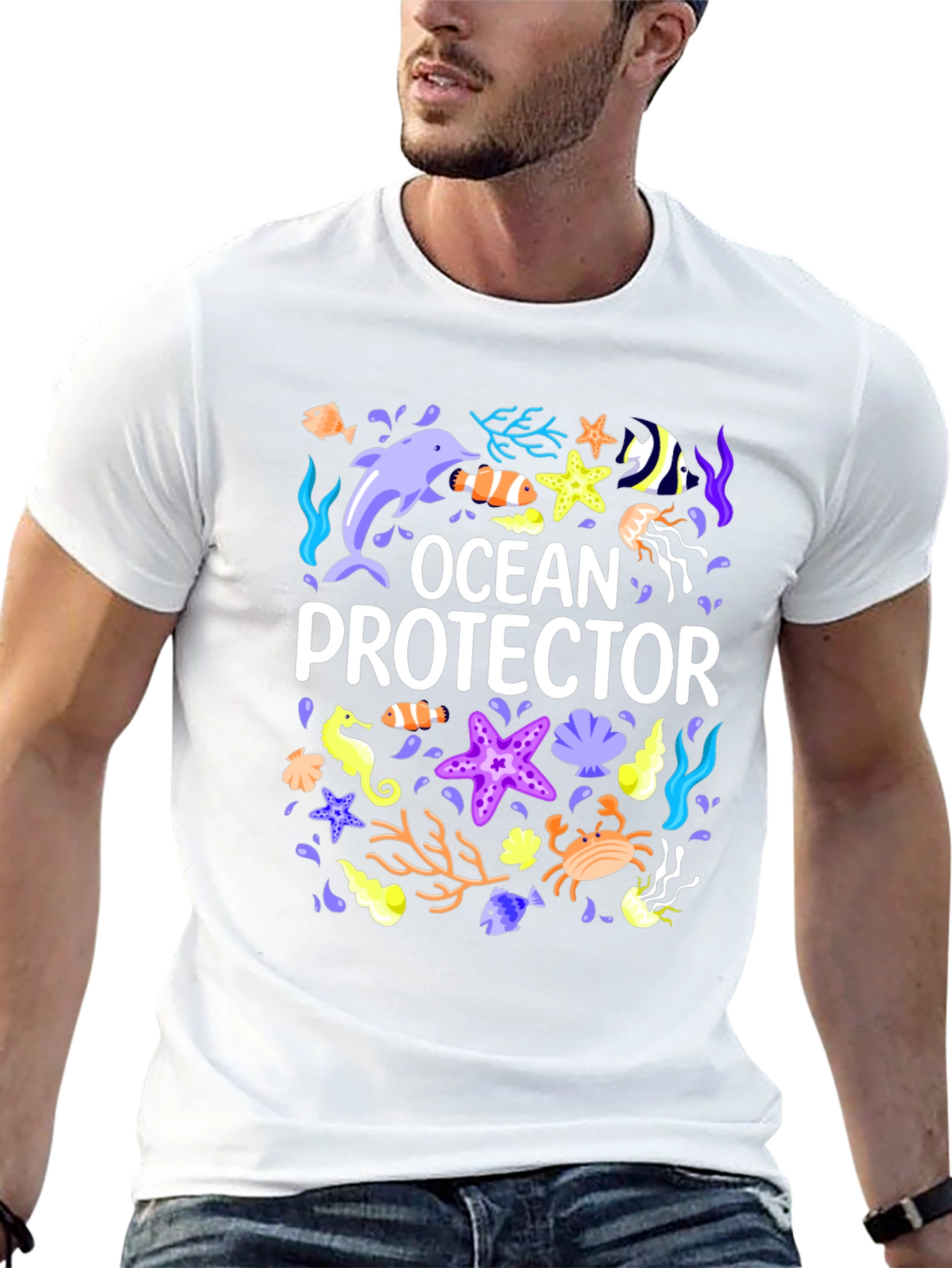 Ocean Protector Graphic T-Shirt - Save the Seas!