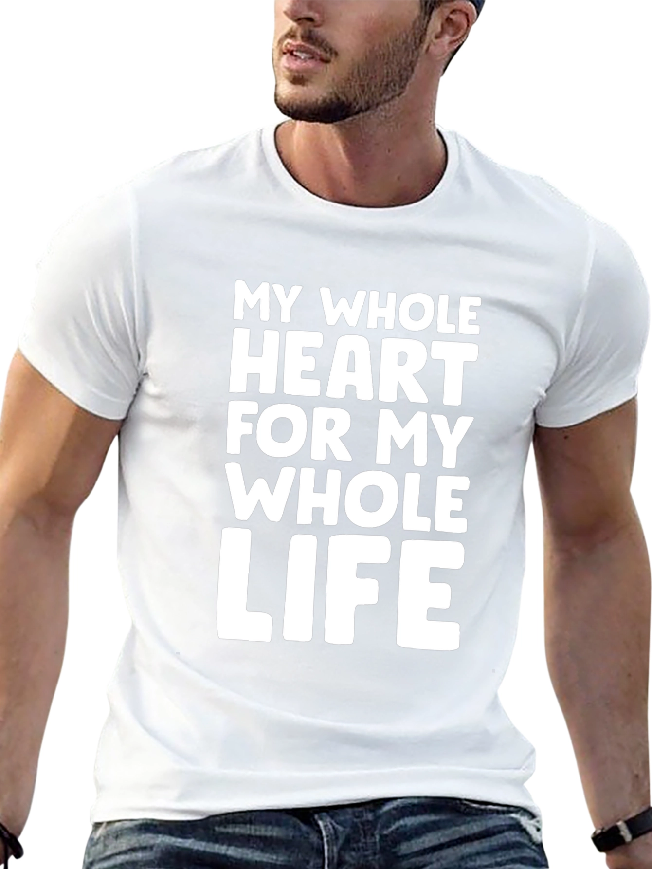 My Whole Heart T-Shirt - Black Cotton
