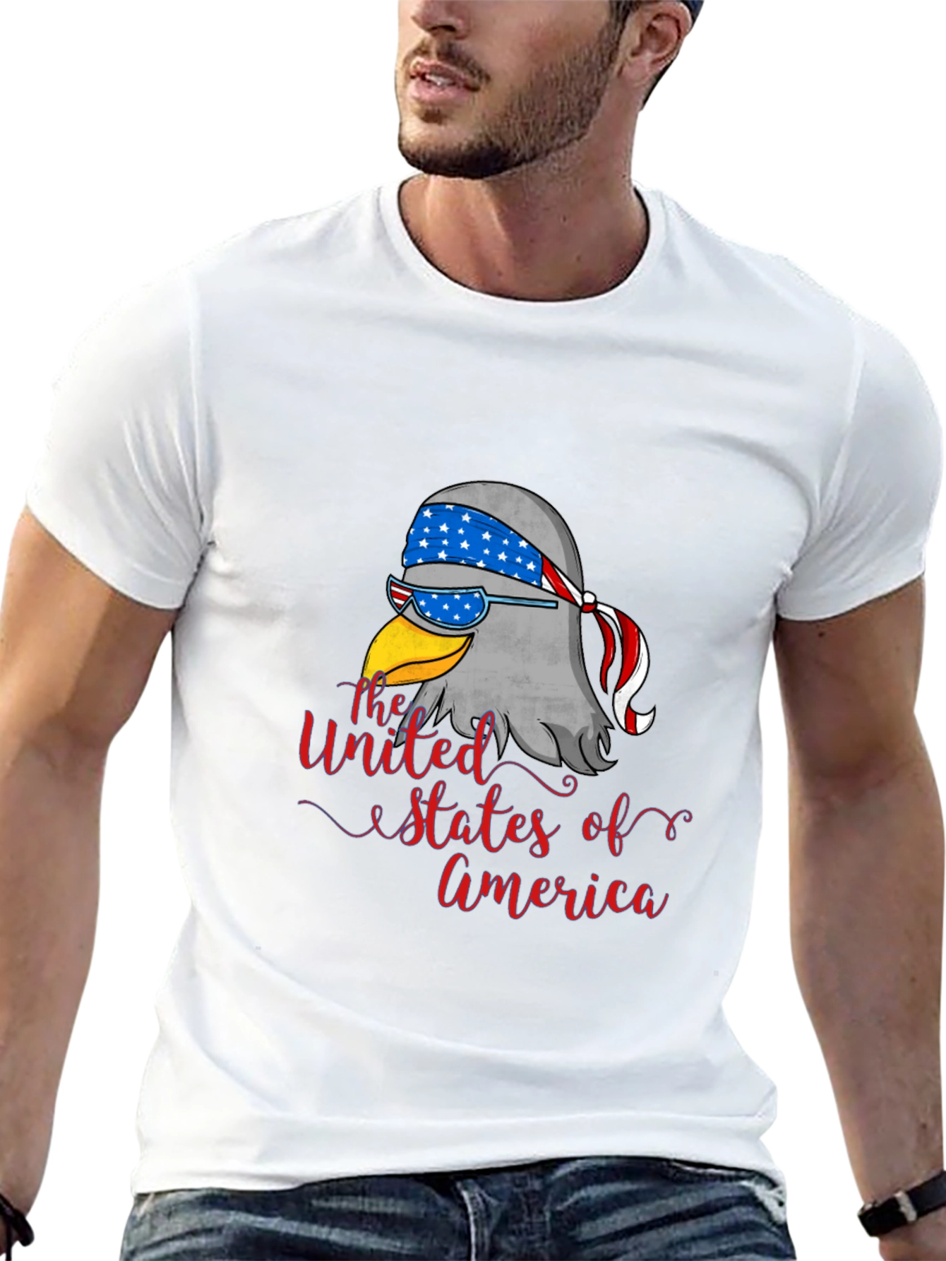 Patriotic Eagle USA Graphic Tee