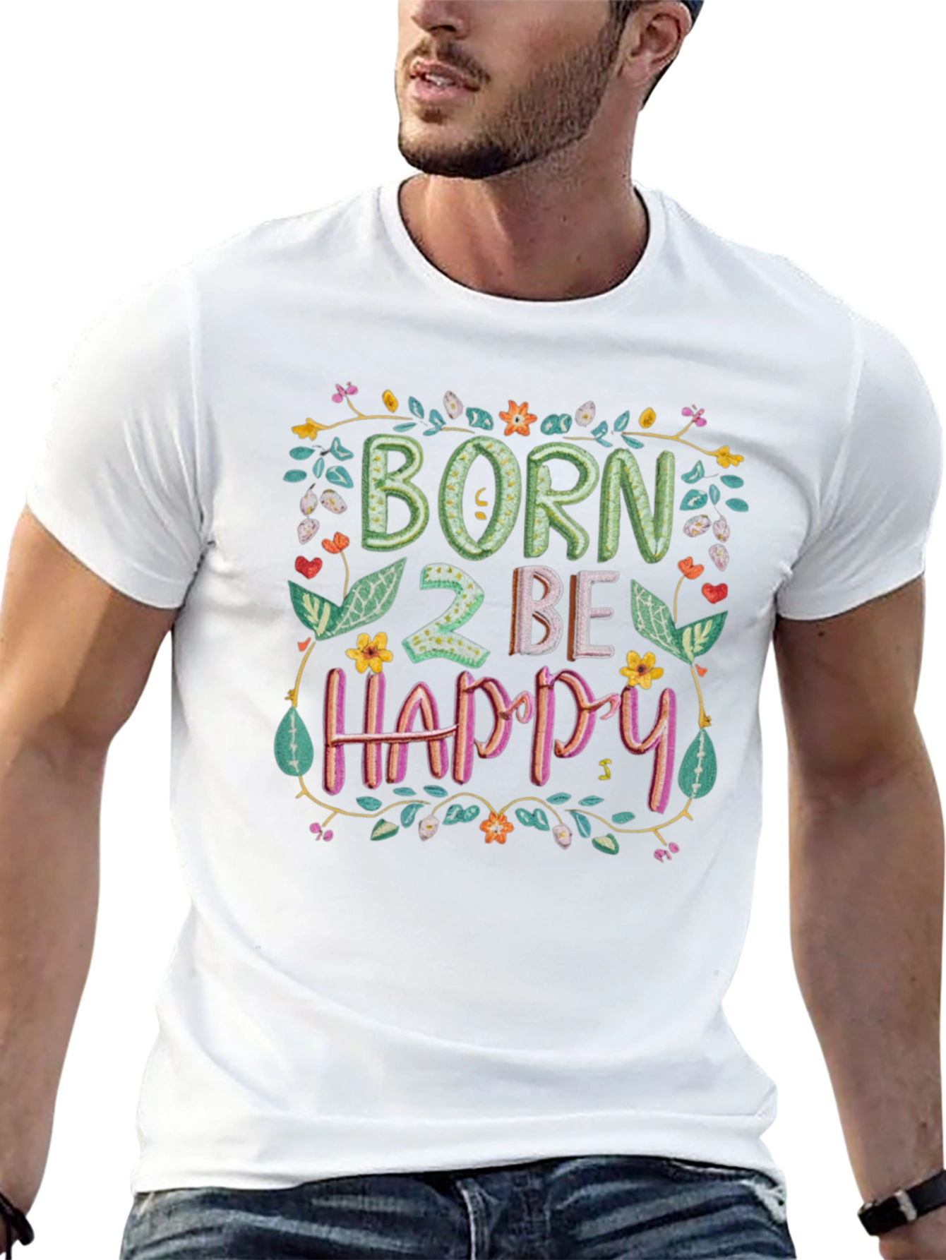 Born 2 Be Happy Graphic Tee