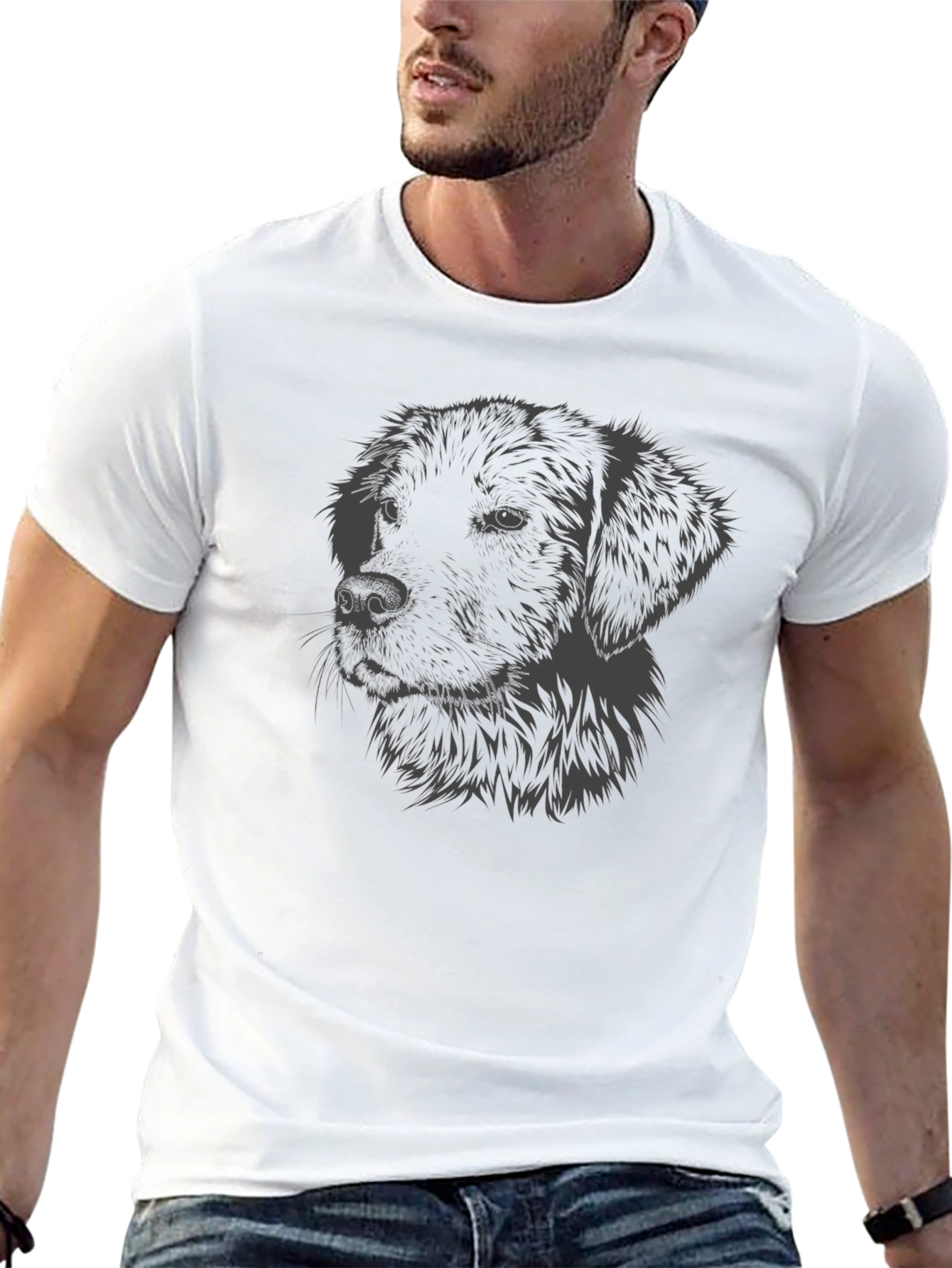 Dog Graphic Black T-Shirt