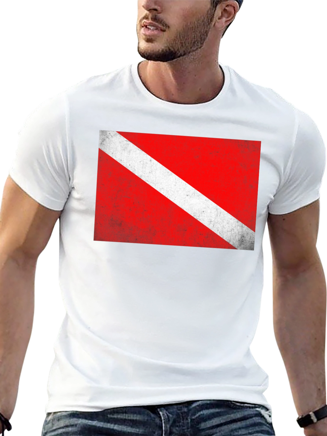 Diver Down Flag Graphic T-Shirt - Scuba Diving Tee