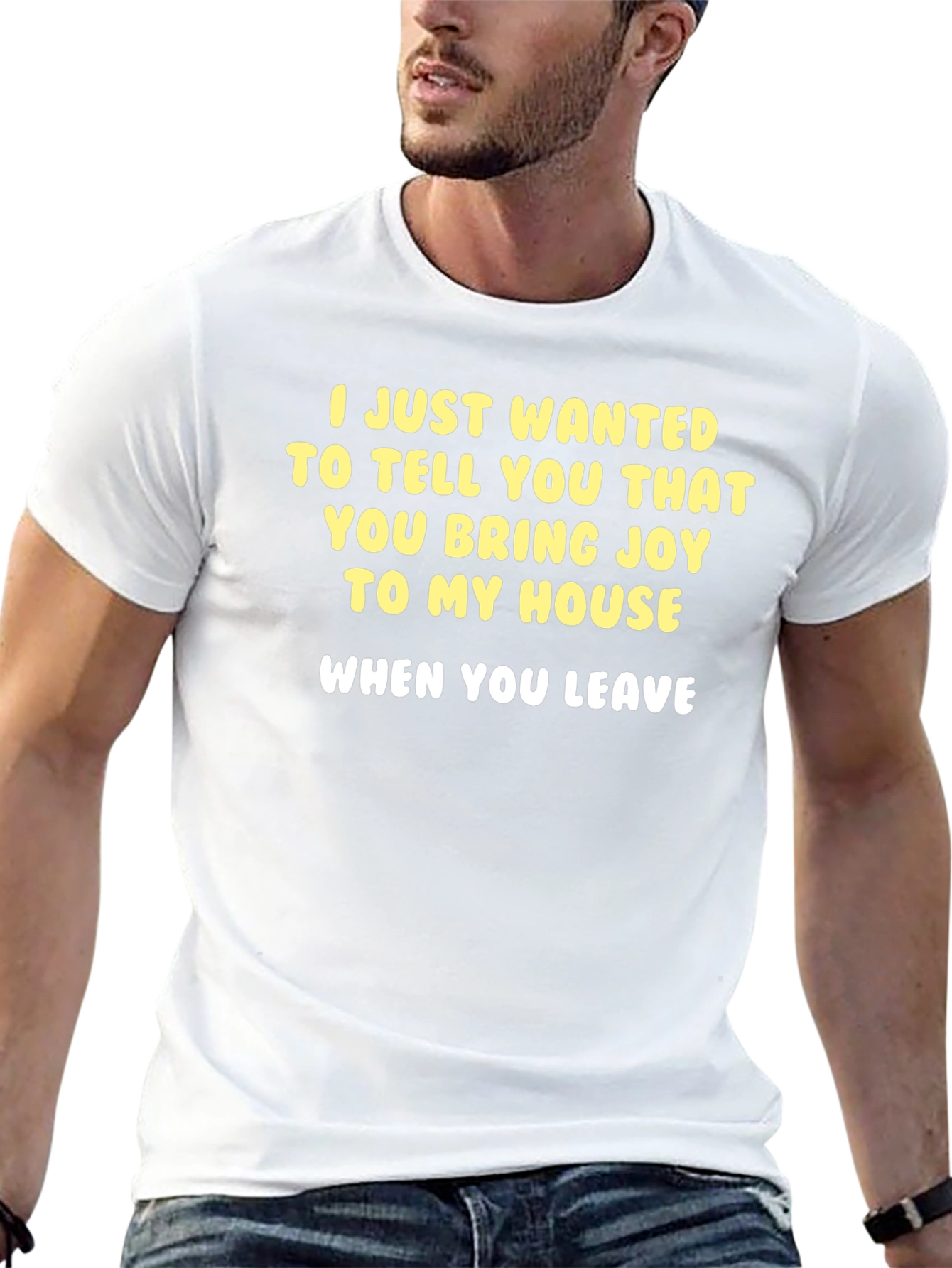 Funny Sarcastic T-Shirt - Joy When You Leave