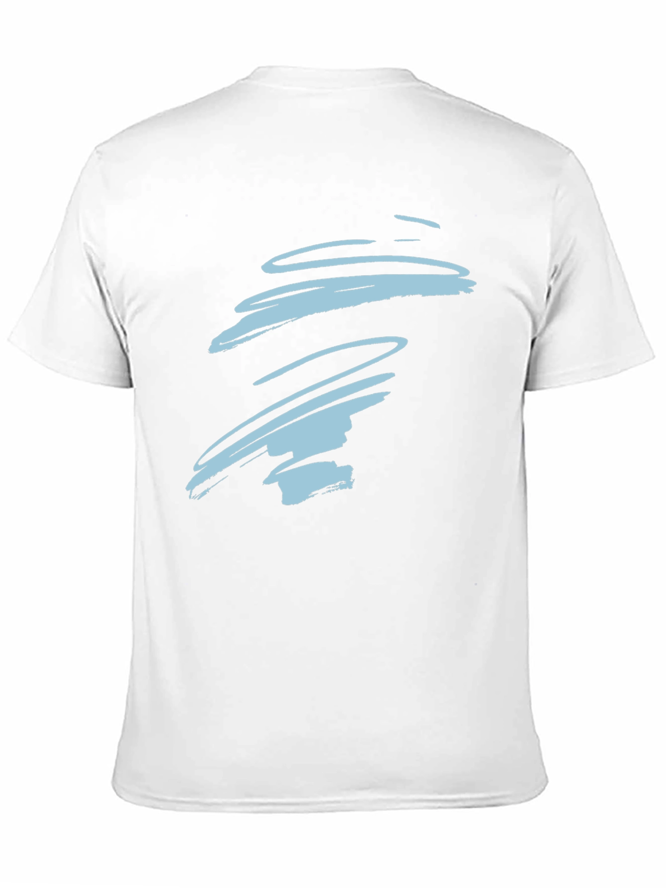Abstract Swirl Graphic Tee - Casual Black T-Shirt
