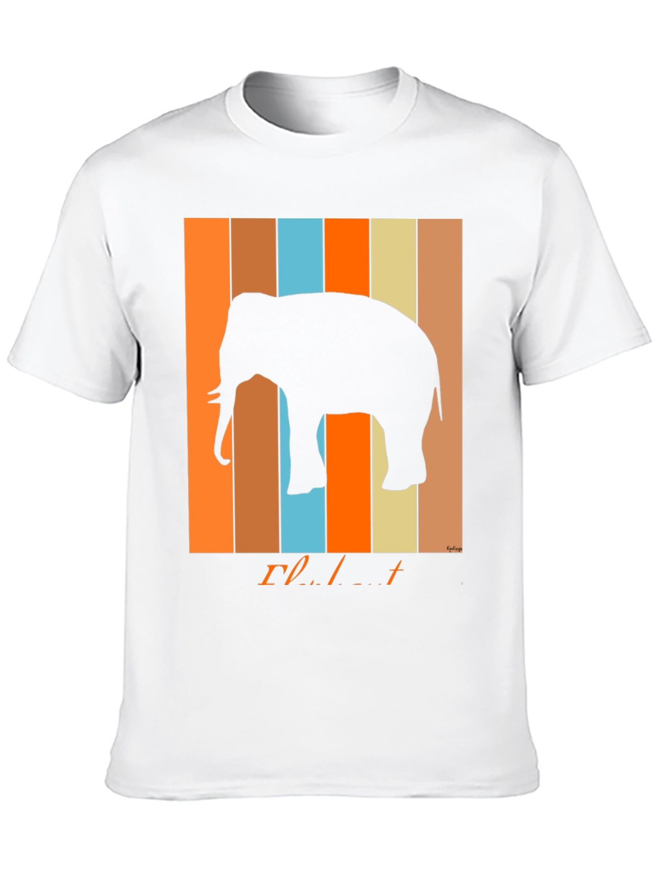 Retro Elephant Graphic T-Shirt