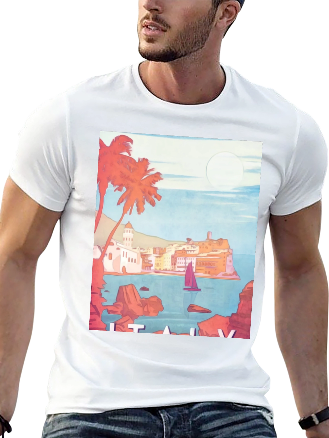 Italy Coastline Graphic Tee