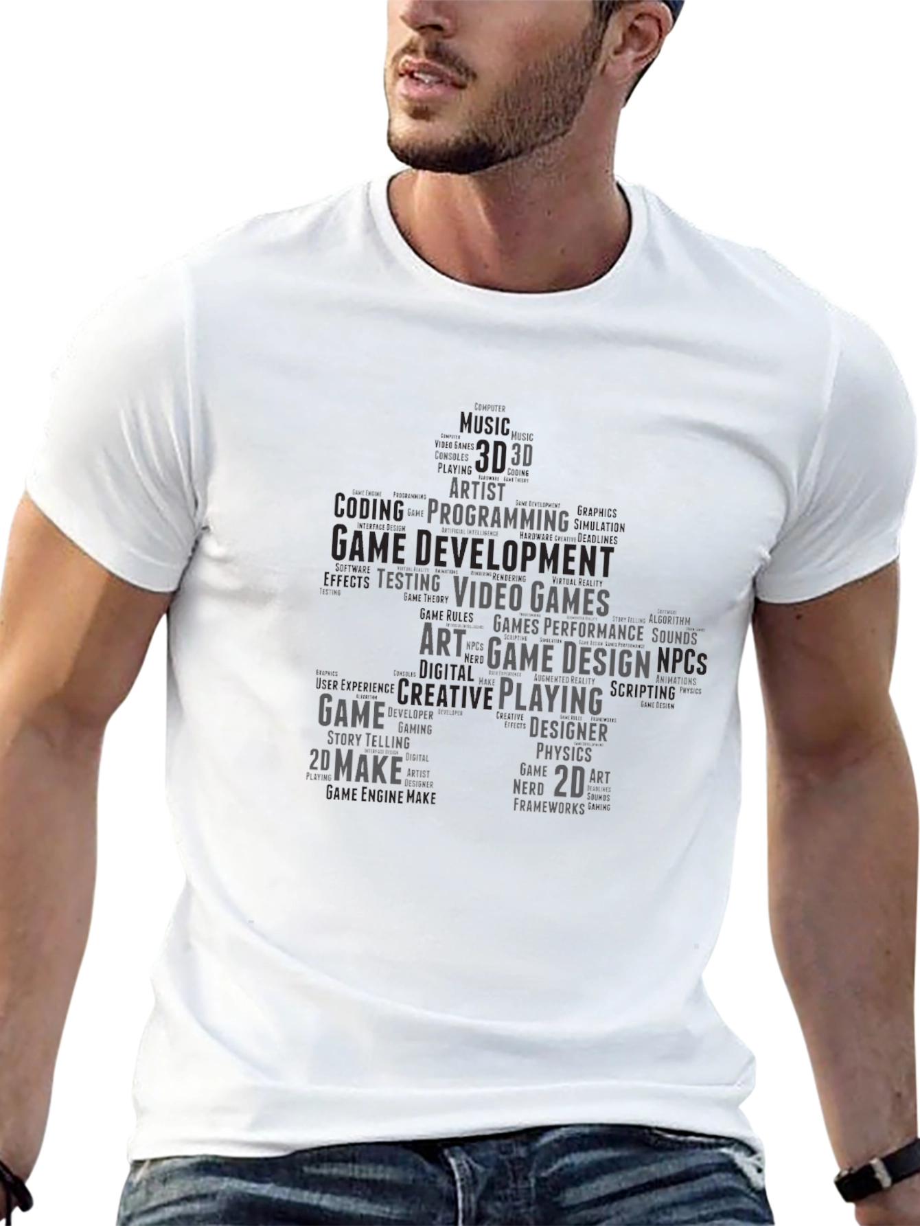 Game Developer Word Cloud T-Shirt