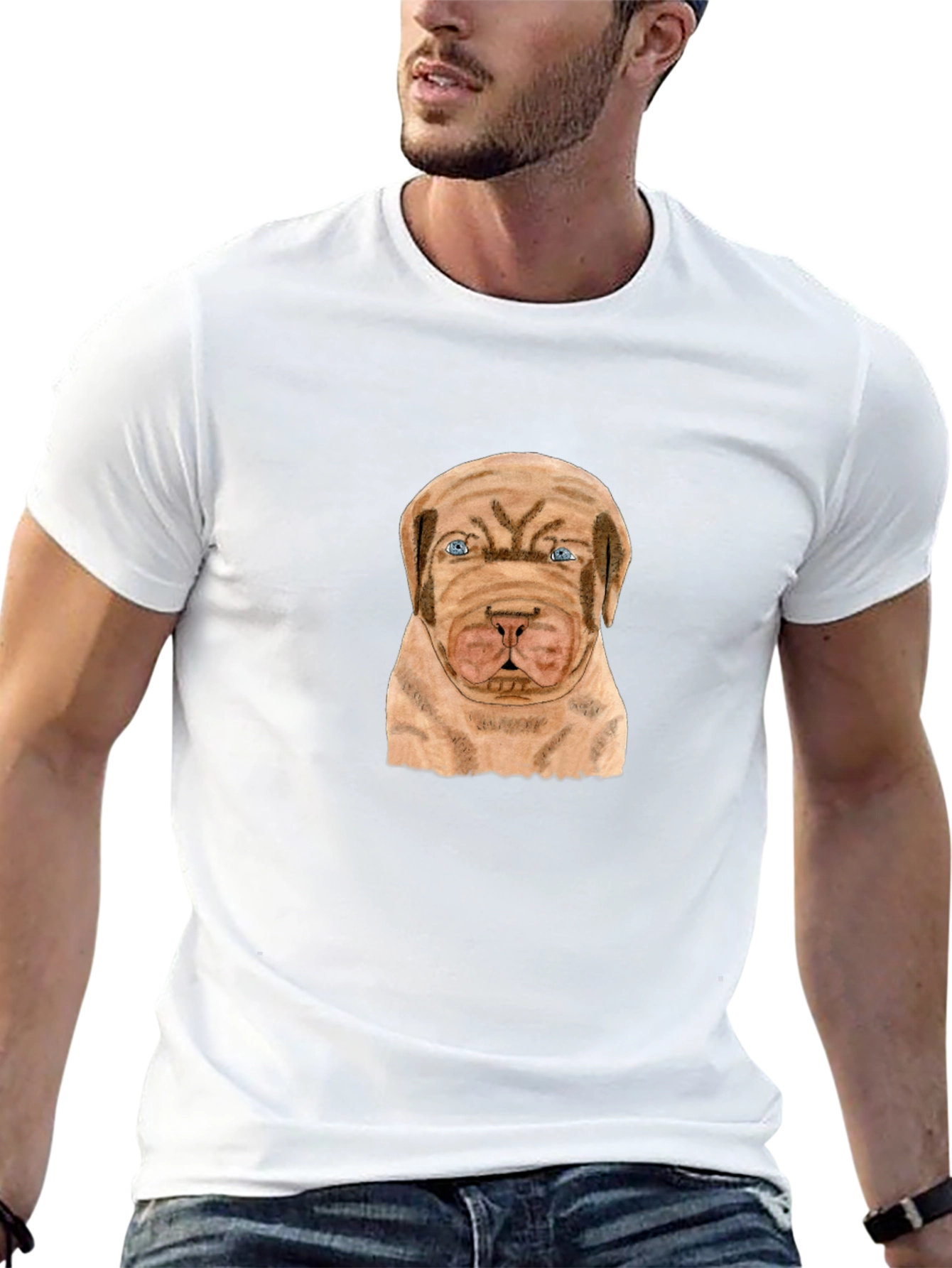Dog Graphic T-Shirt - Casual Black Tee