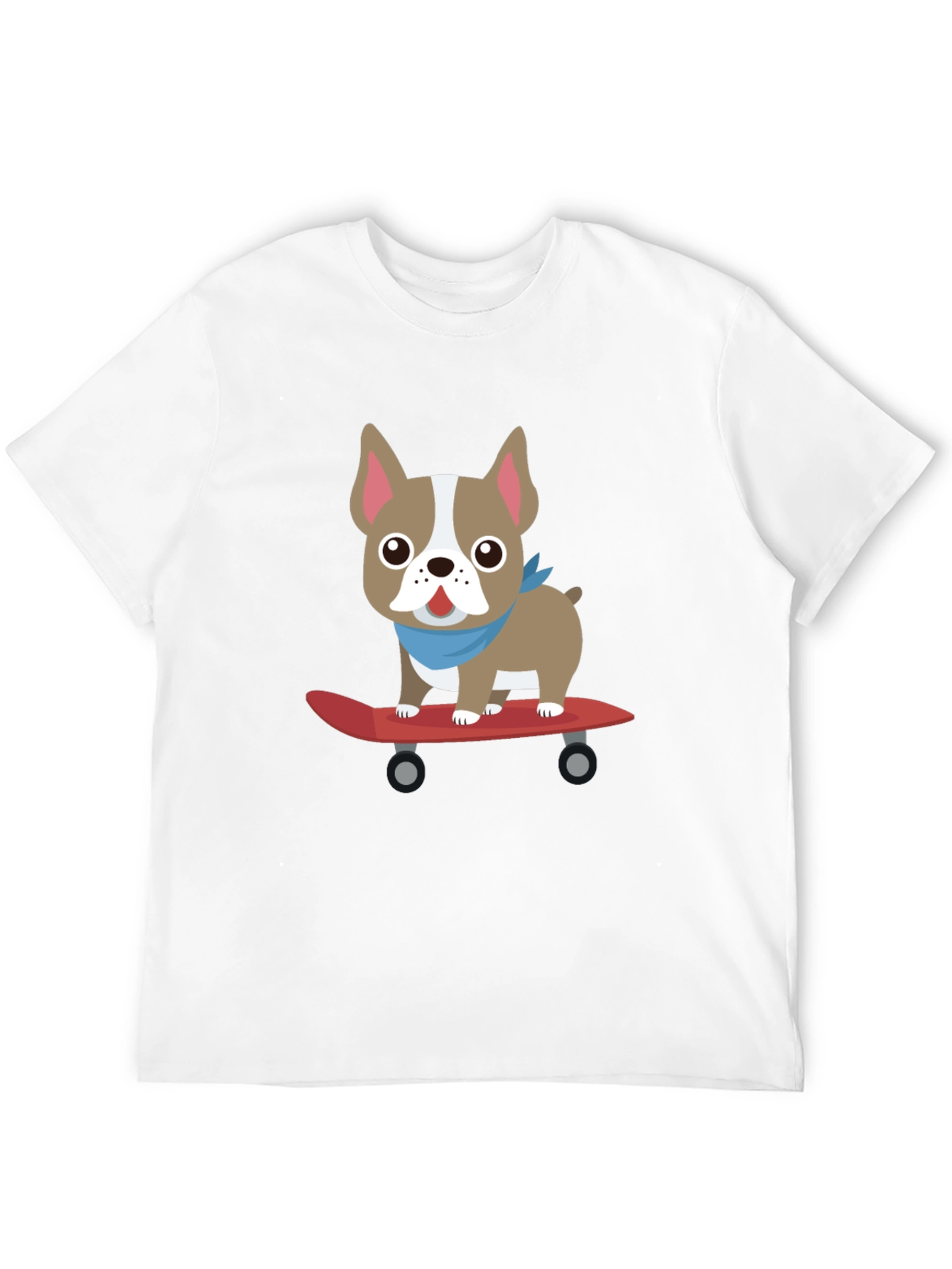Dog on Skateboard Graphic T-Shirt