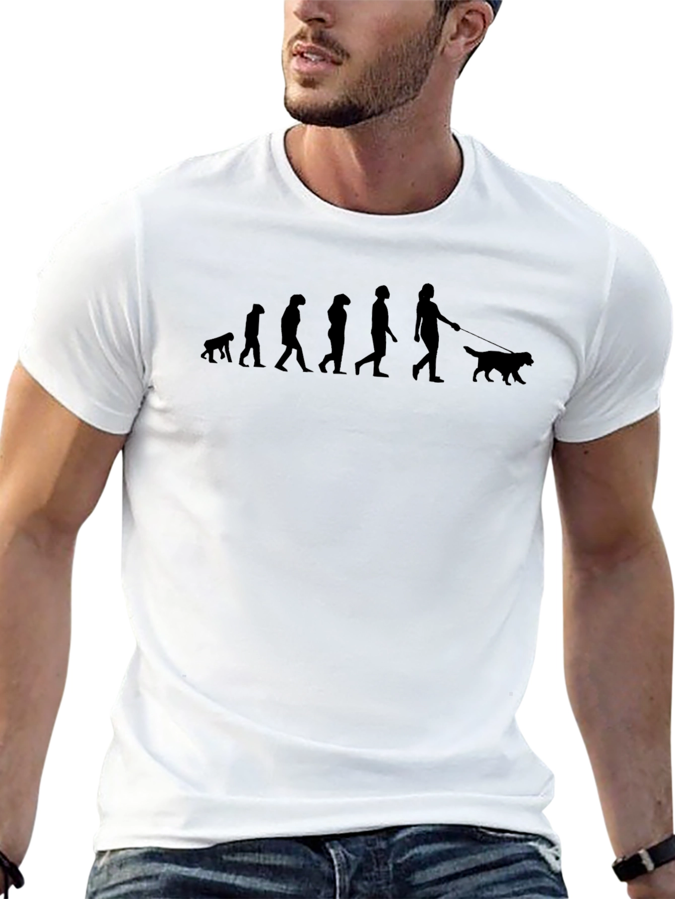 Evolution of Dog Lover Black T-Shirt