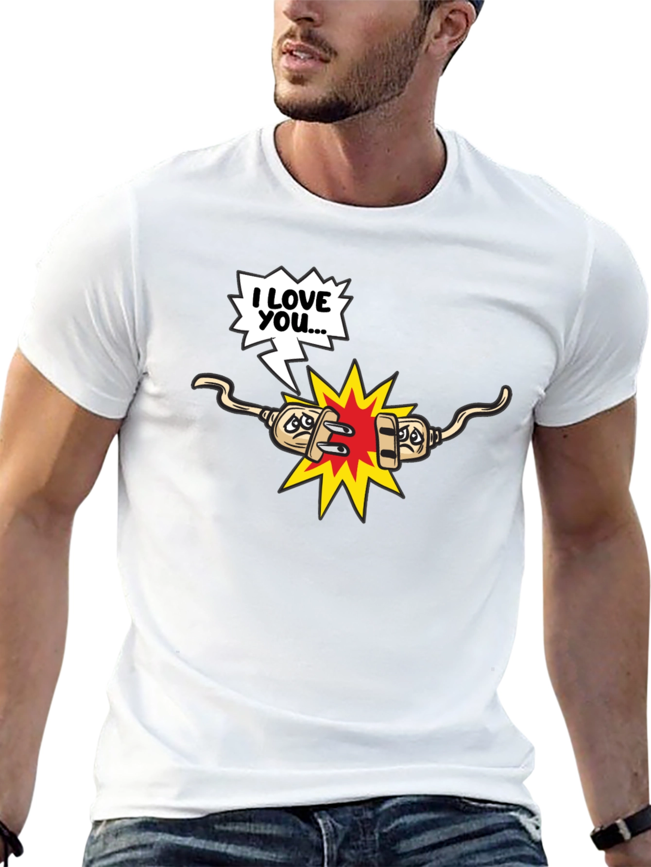 Funny Electrical T-Shirt - Shocking Love