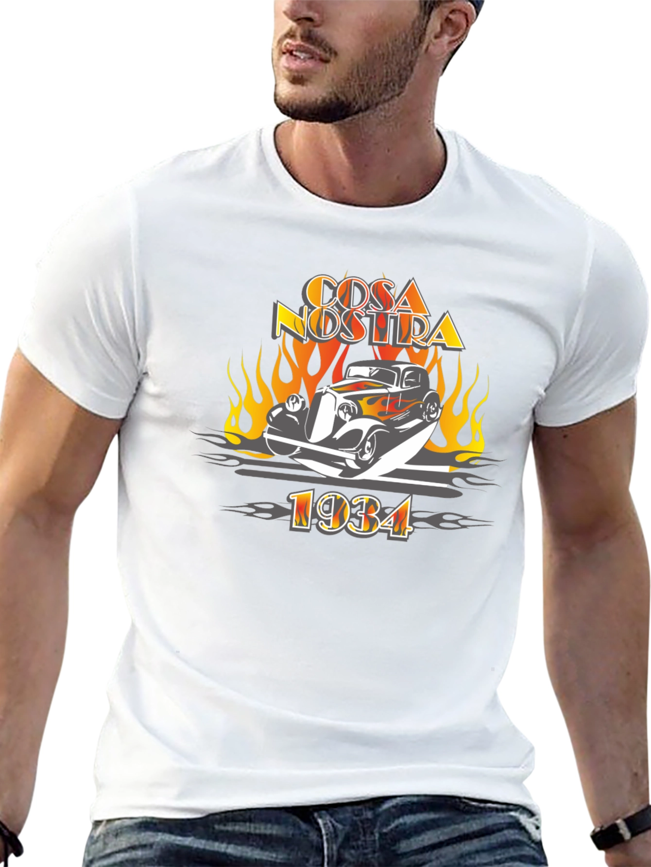 Cosa Nostra 1934 Car Graphic Tee - Black