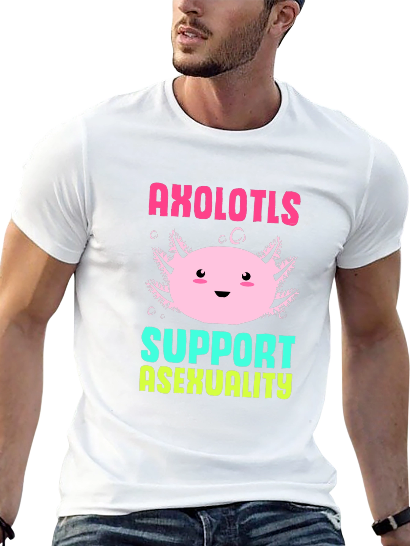 Axolotls Support Asexuality T-Shirt