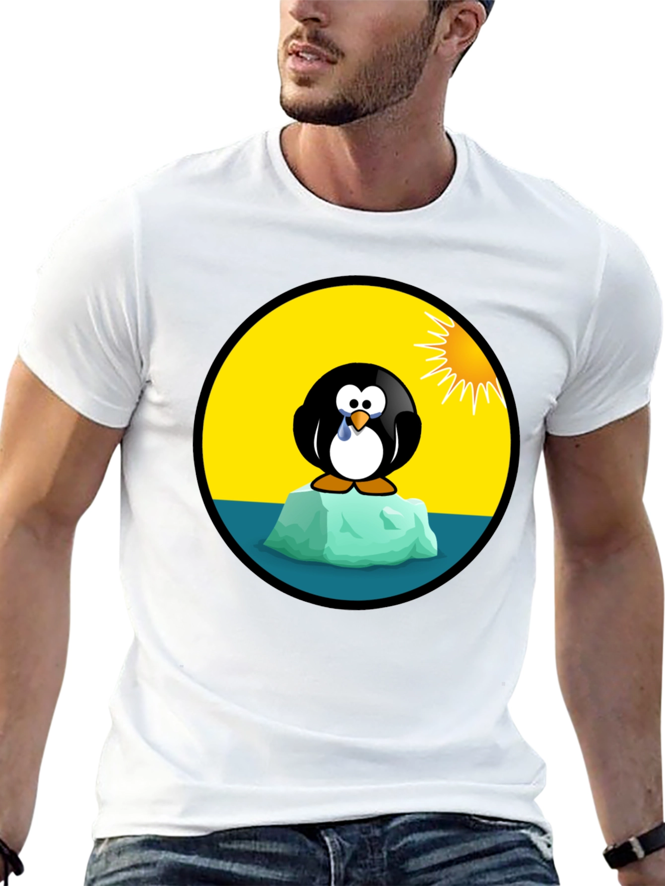 Sad Penguin Global Warming Awareness T-Shirt