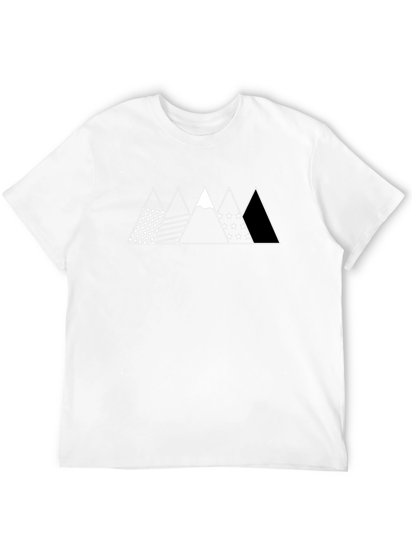 Mountainscape Graphic Tee - Black Cotton T-Shirt