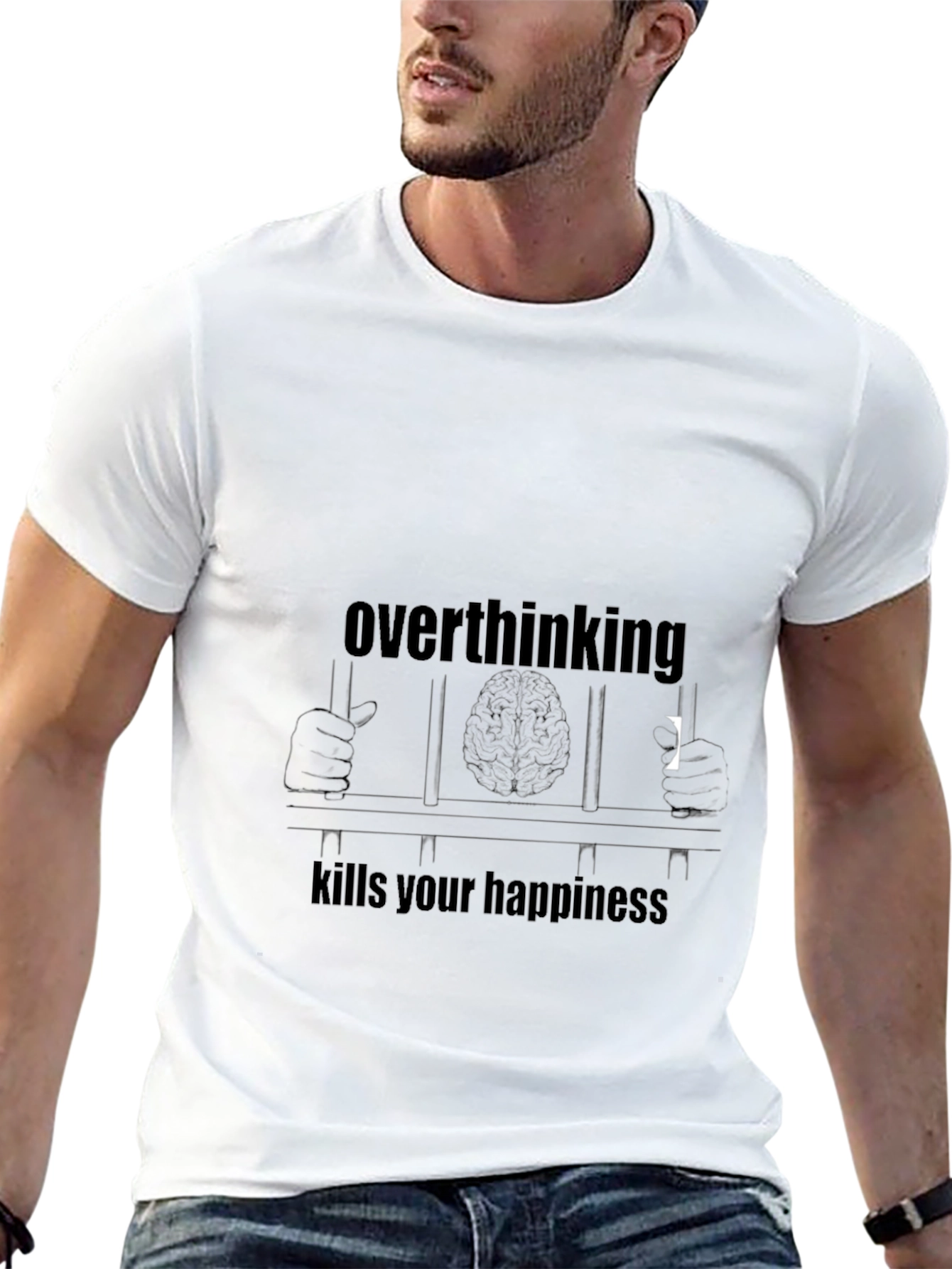 Overthinking Kills Happiness Graphic Tee