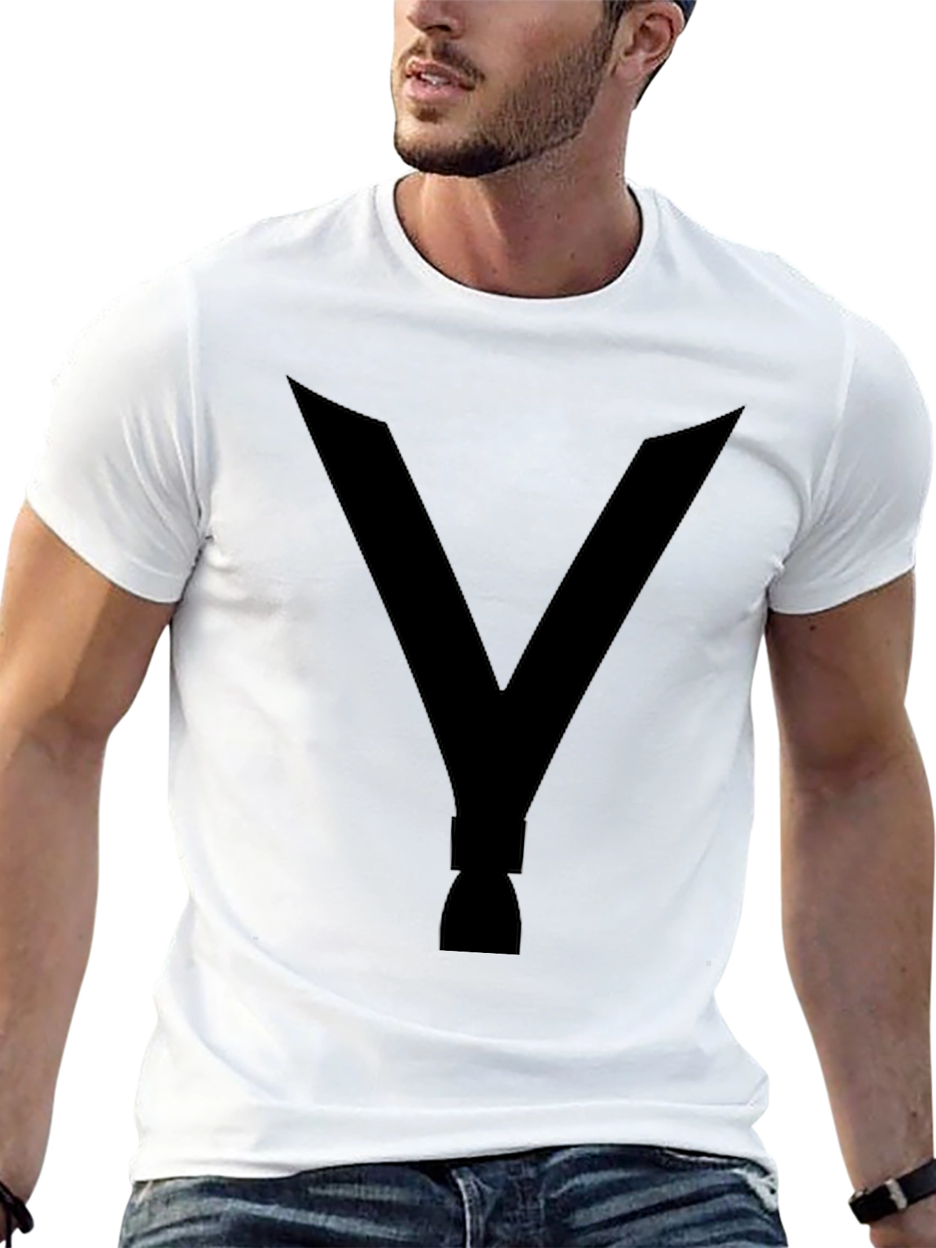 V Rocket Graphic Tee - Black Cotton T-Shirt