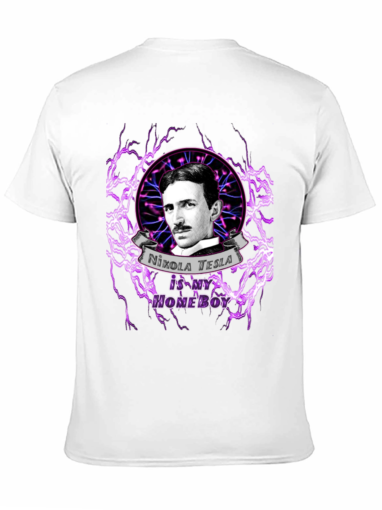 Nikola Tesla Homeboy Graphic T-Shirt - Science Geek Tee