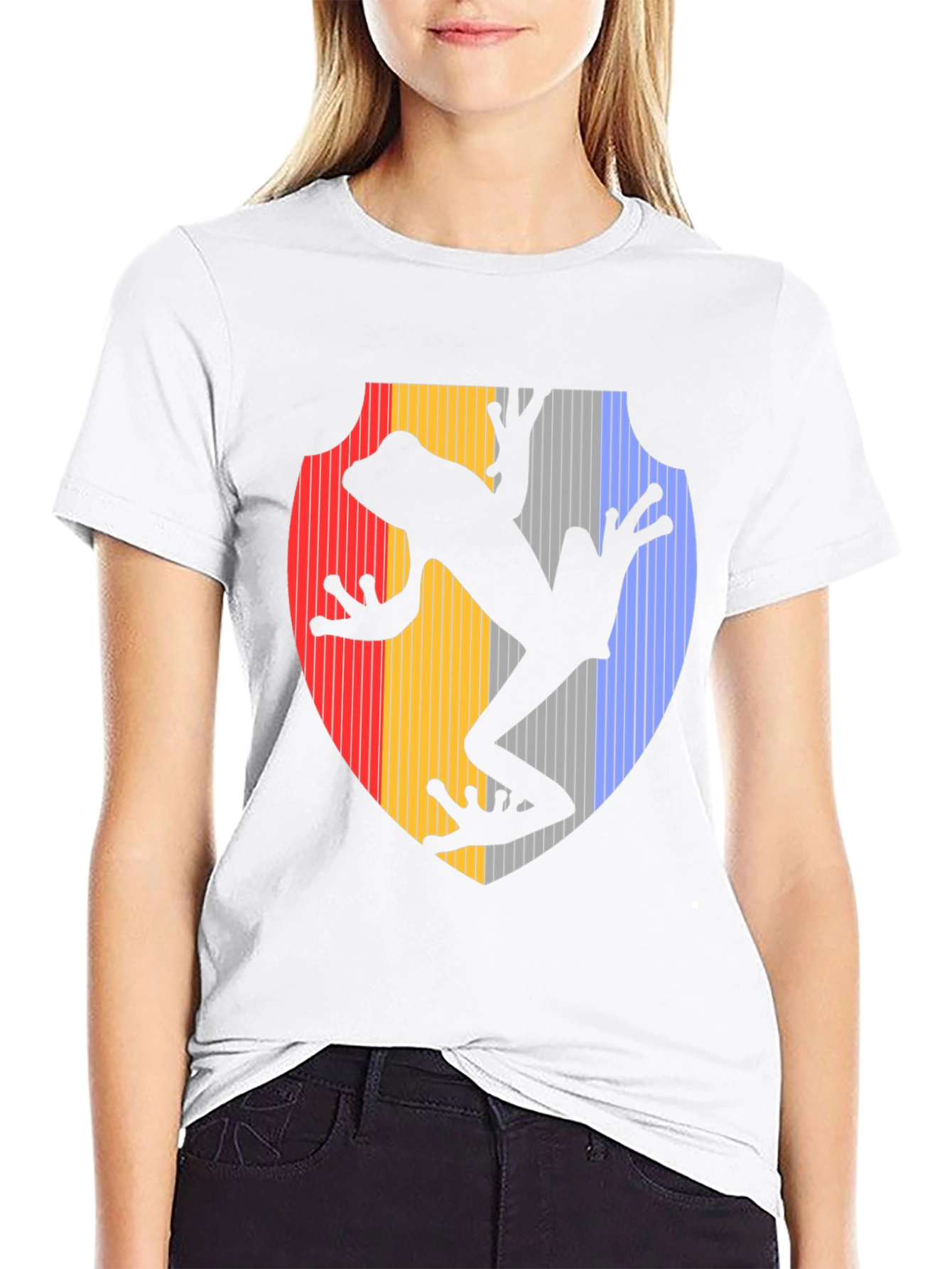 Frog Silhouette Graphic Black Tee