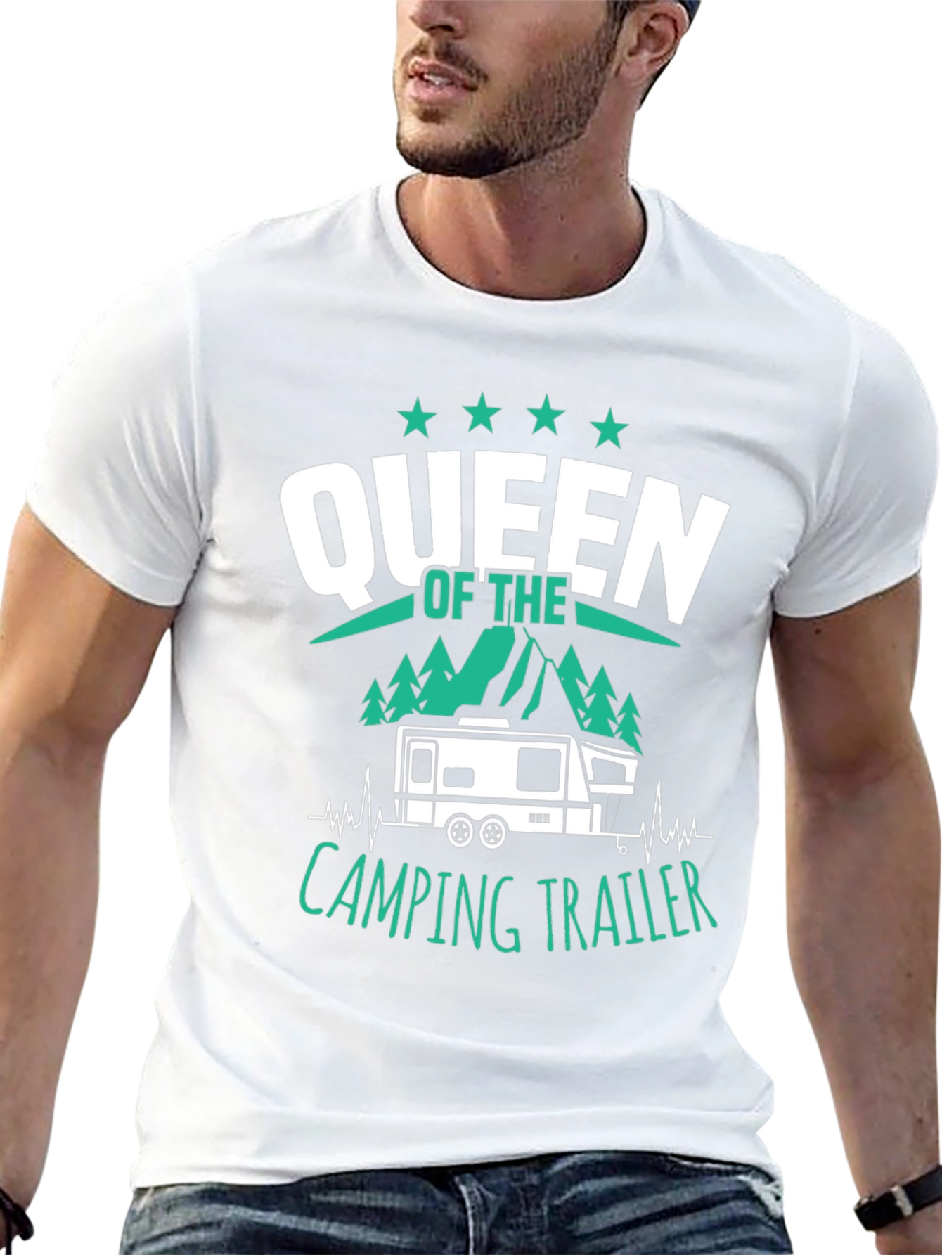 Queen of the Camping Trailer Graphic T-Shirt