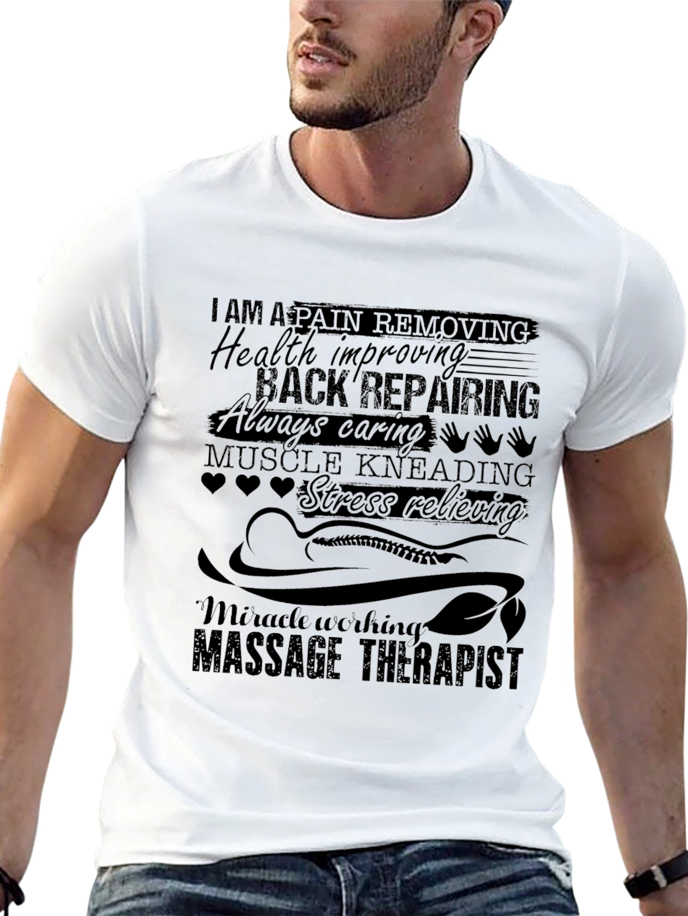 Massage Therapist Graphic T-Shirt - Pain Relieving