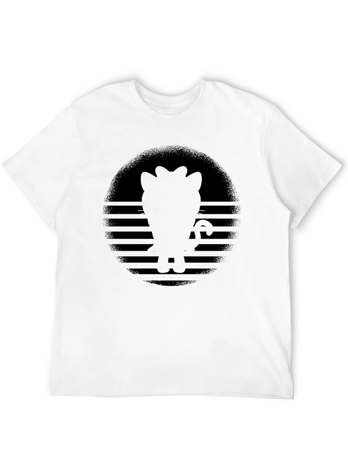 Retro Sunset Cat Silhouette T-Shirt