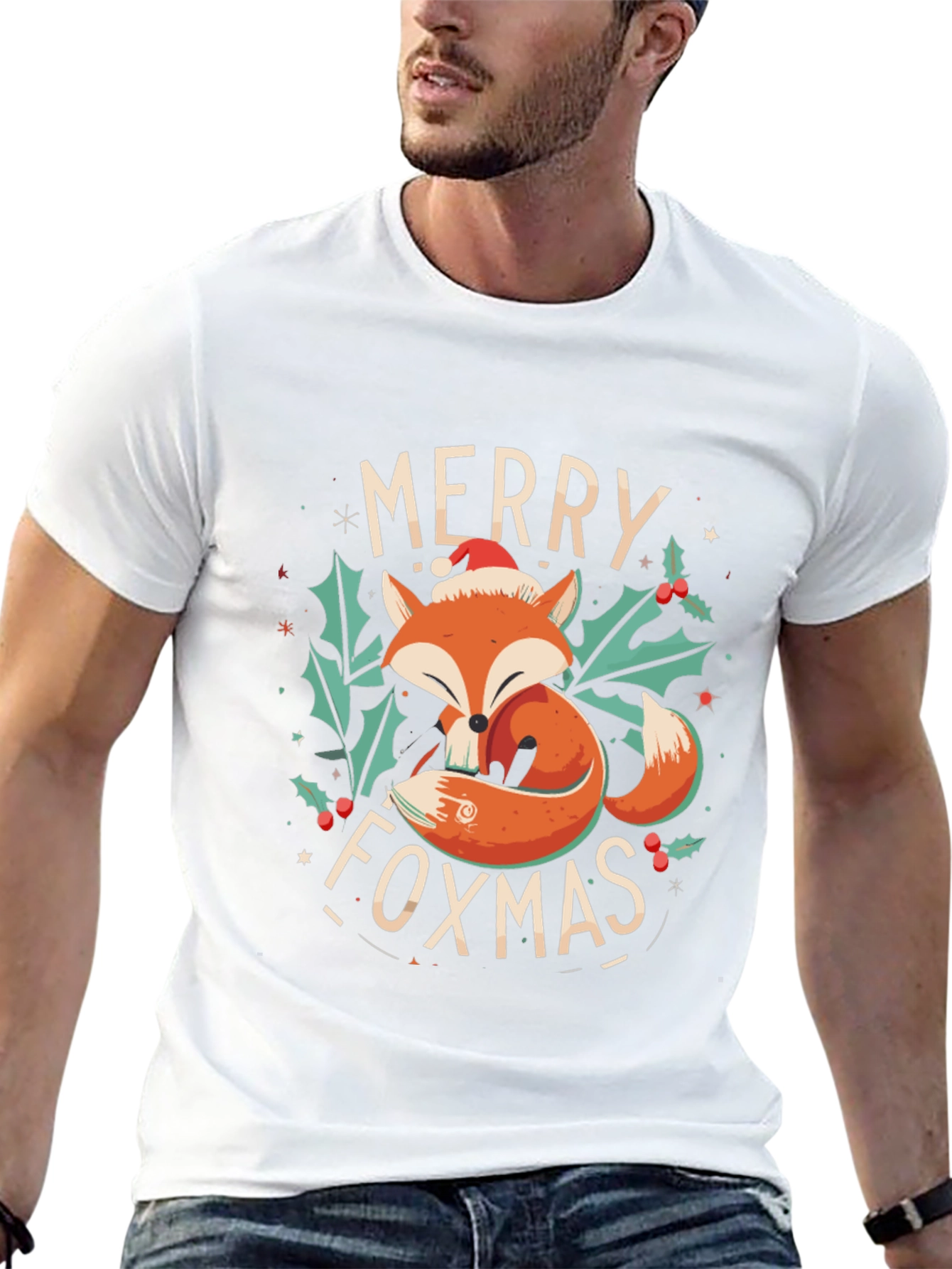 Merry Foxmas Holiday Graphic Tee