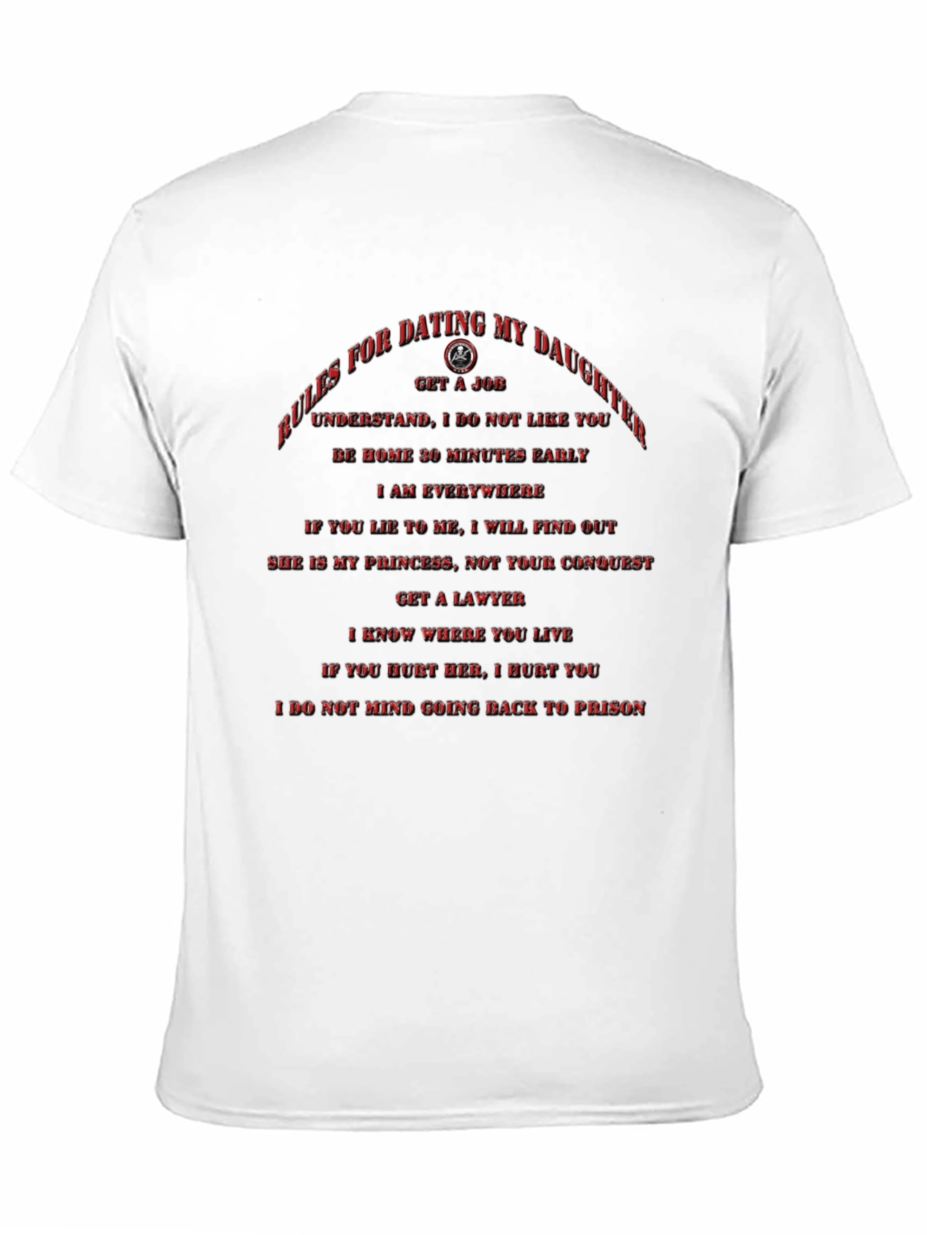 Rules for Dating My Daughter T-Shirt - Black