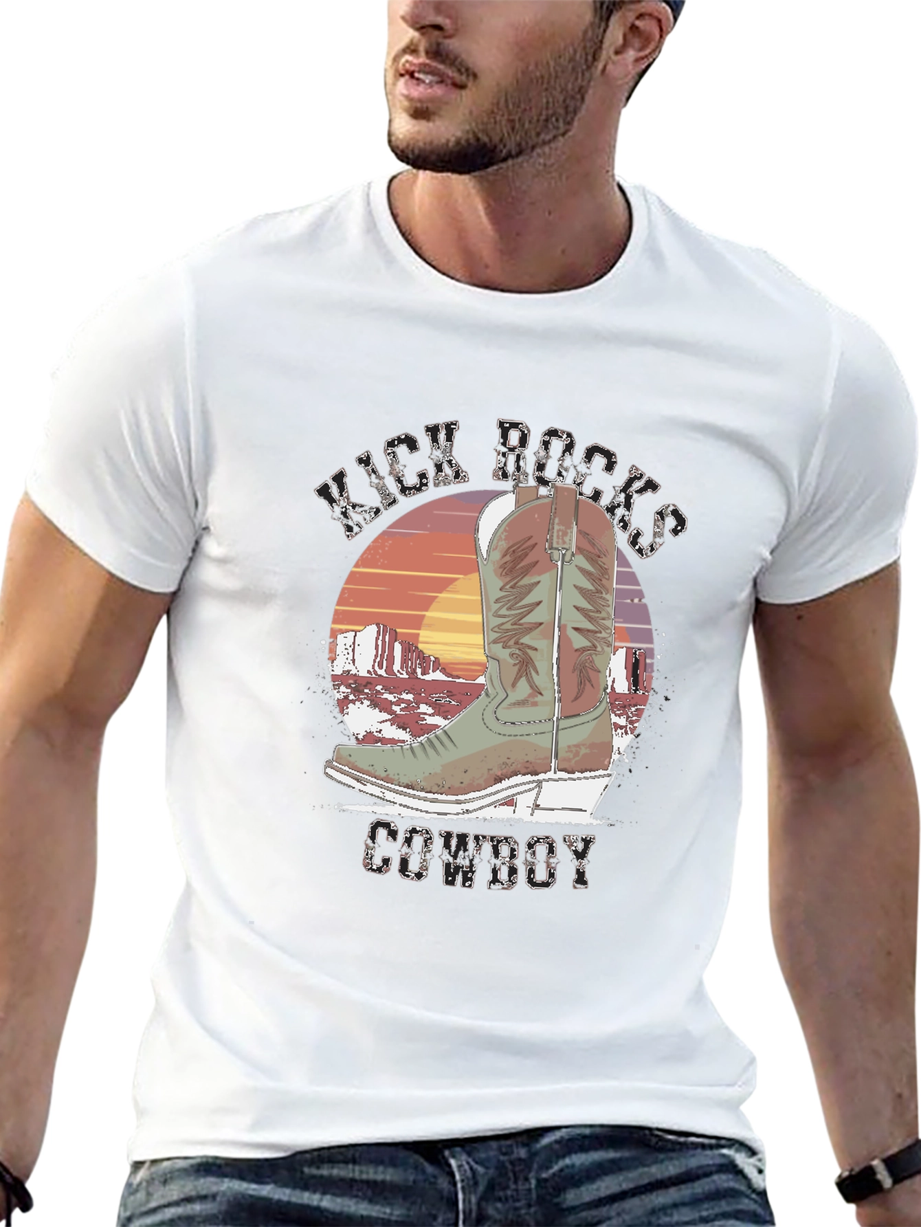 Kick Rocks Cowboy Graphic Tee