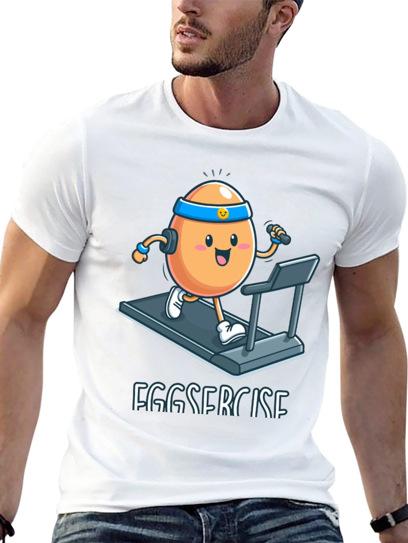 Eggsercise T-Shirt: Funny Workout Egg Tee