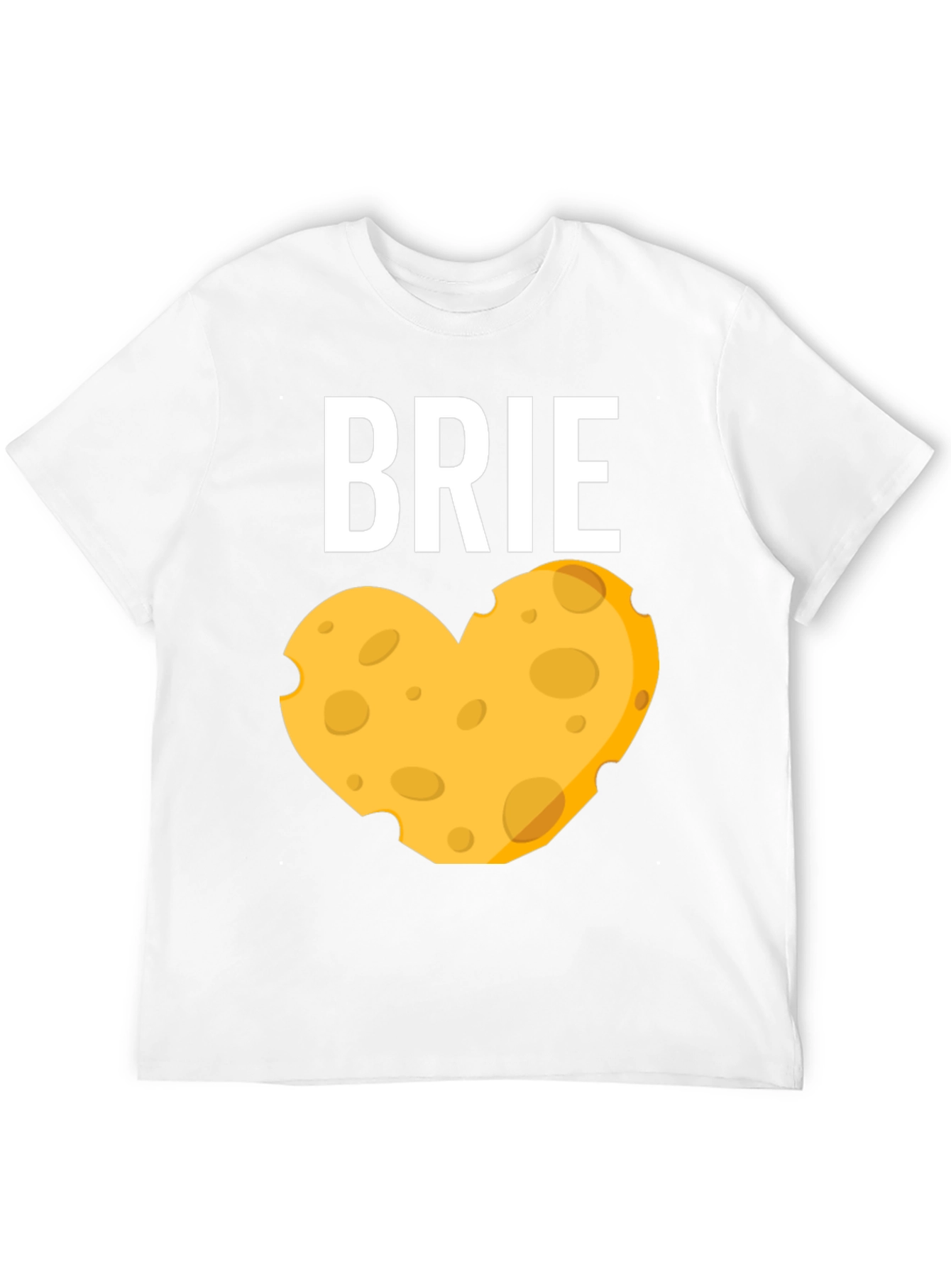 Brie Cheese Heart Graphic T-Shirt