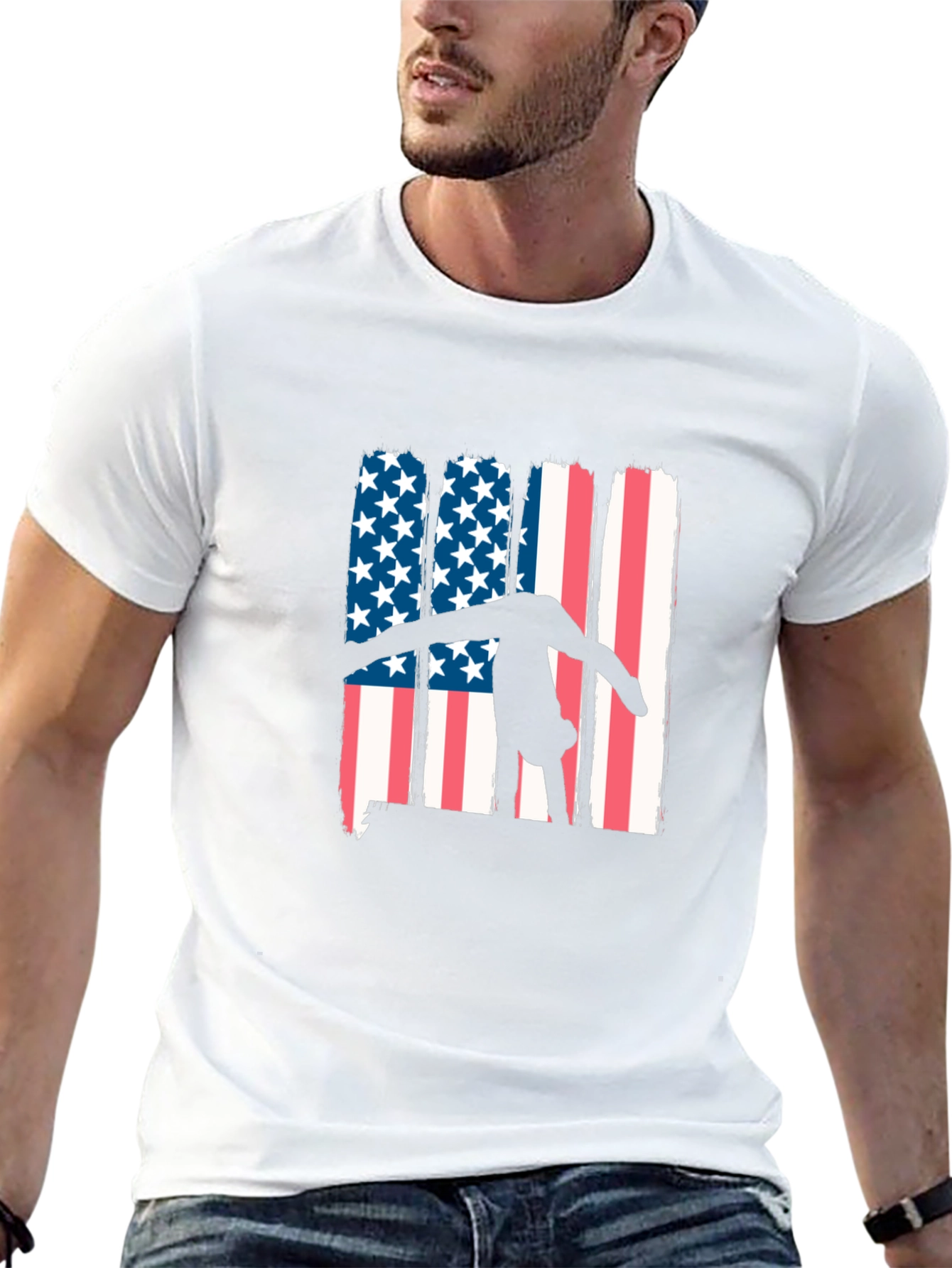 USA Gymnastics Flag Graphic T-Shirt