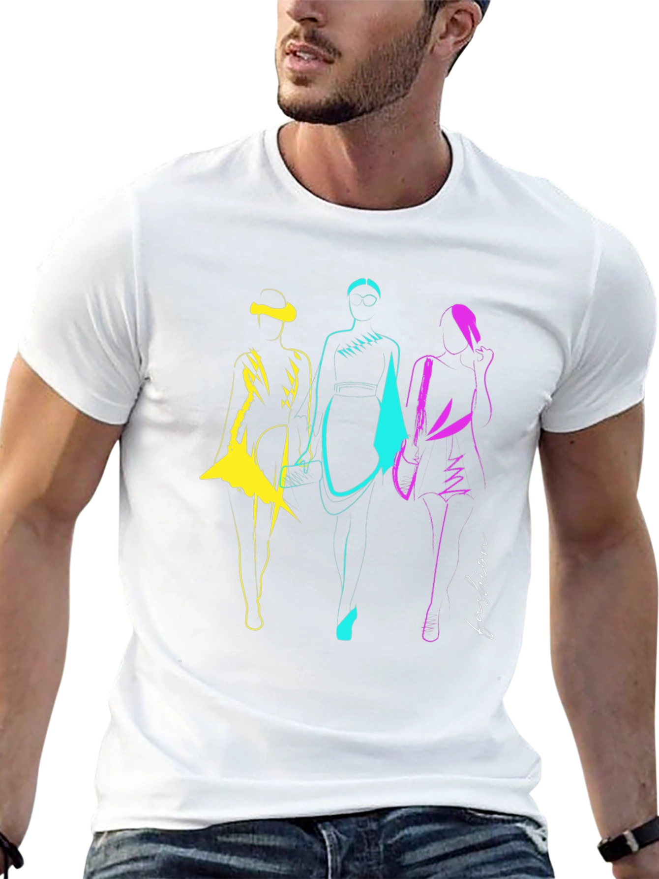 Fashion Women Graphic Tee - Stylish Design