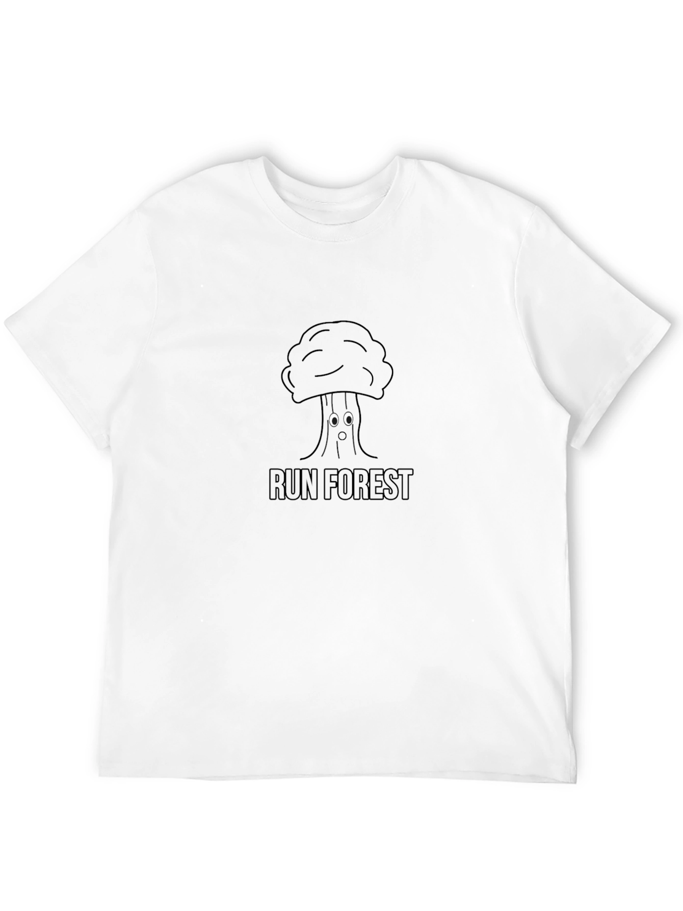 Run Forest Funny Tree Graphic T-Shirt