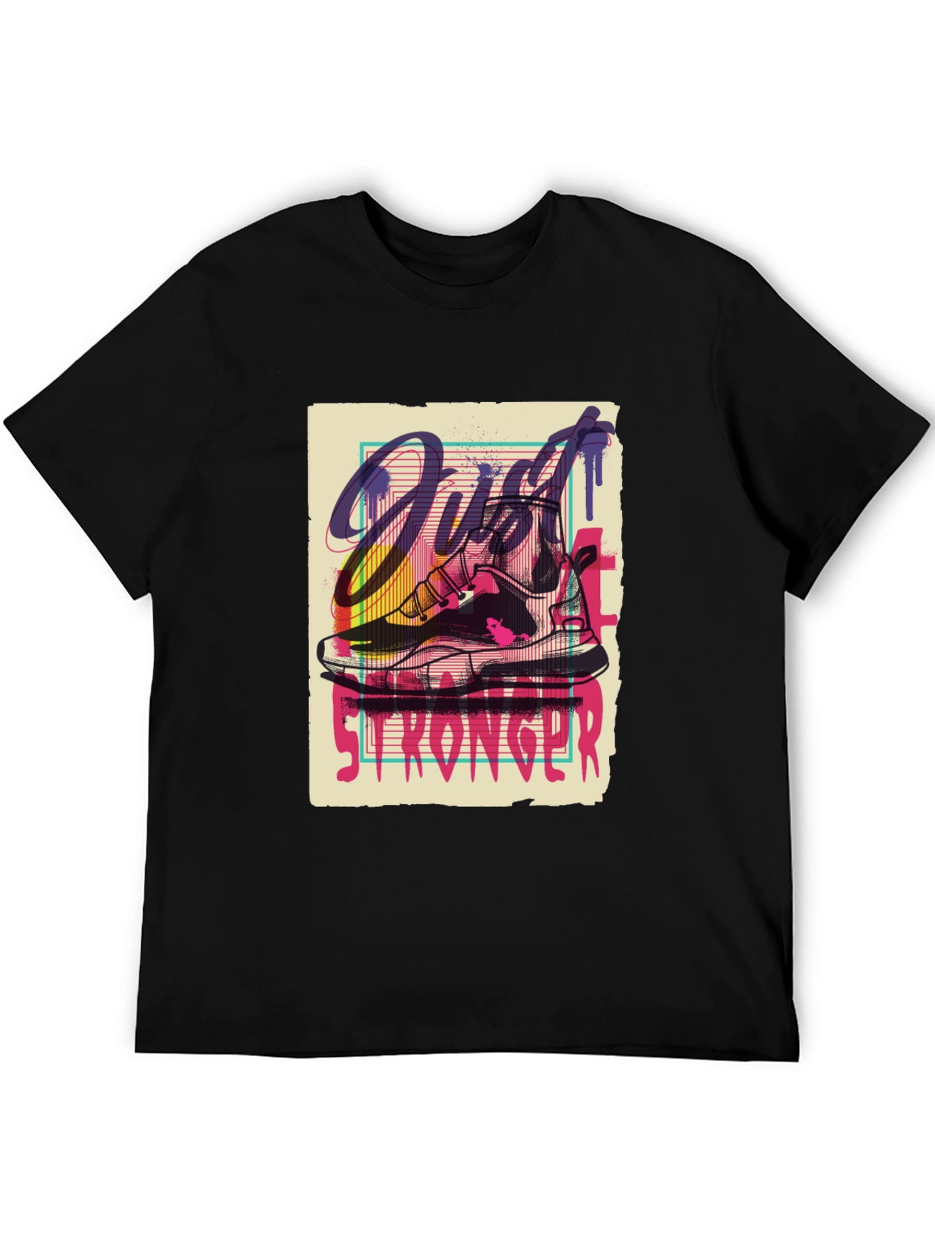 Just Be Stronger Graphic Tee - Black