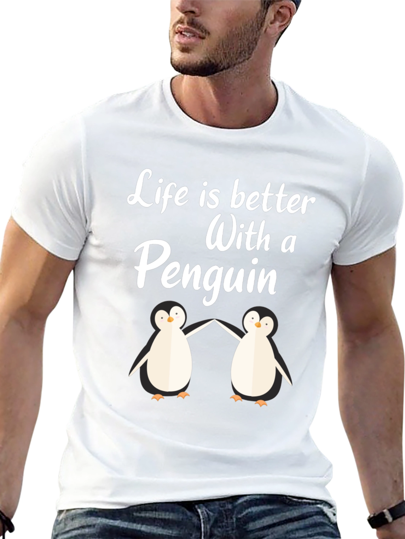 Life is Better With a Penguin Graphic T-Shirt
