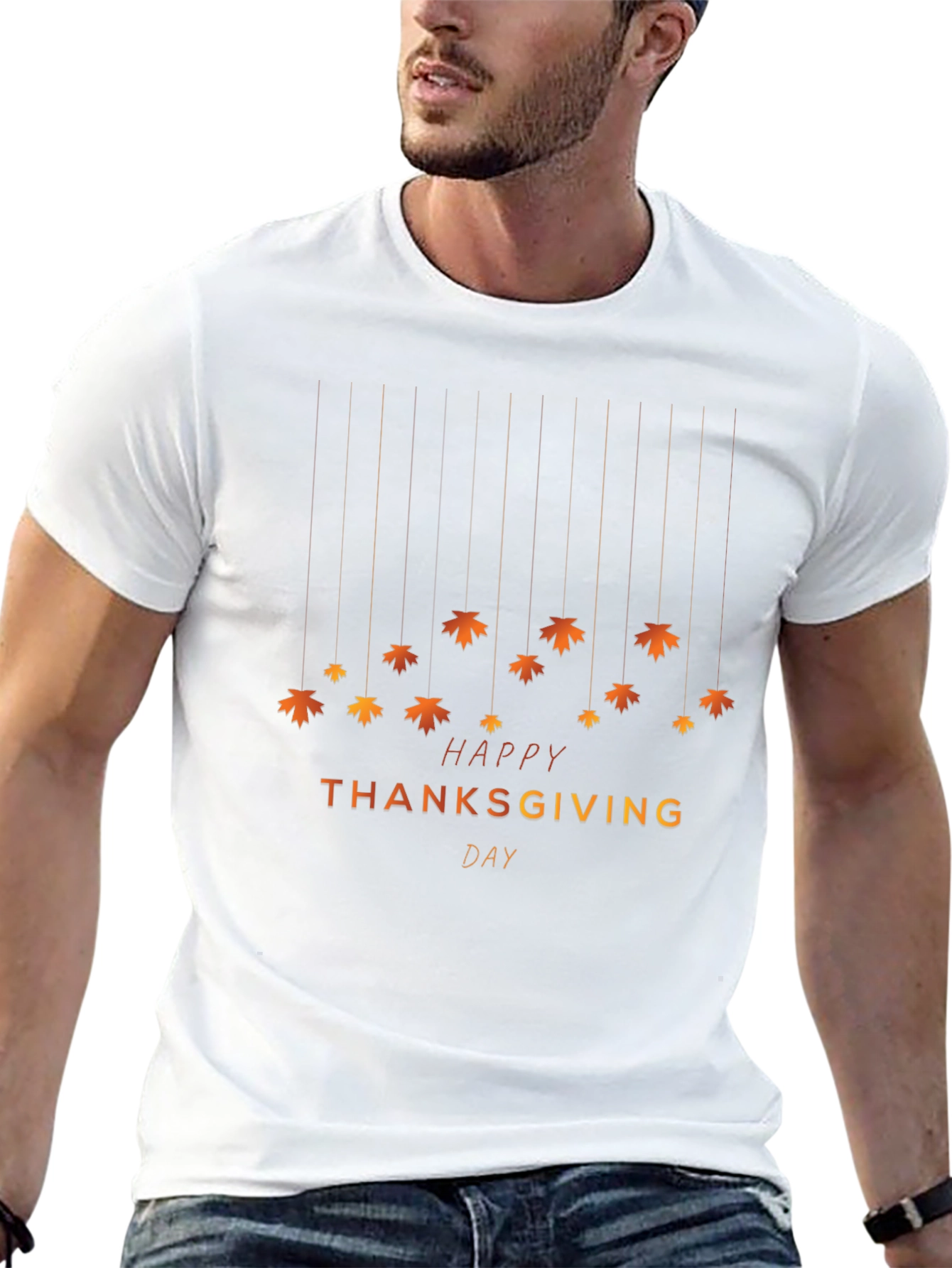 Thanksgiving Maple Leaf Graphic T-Shirt