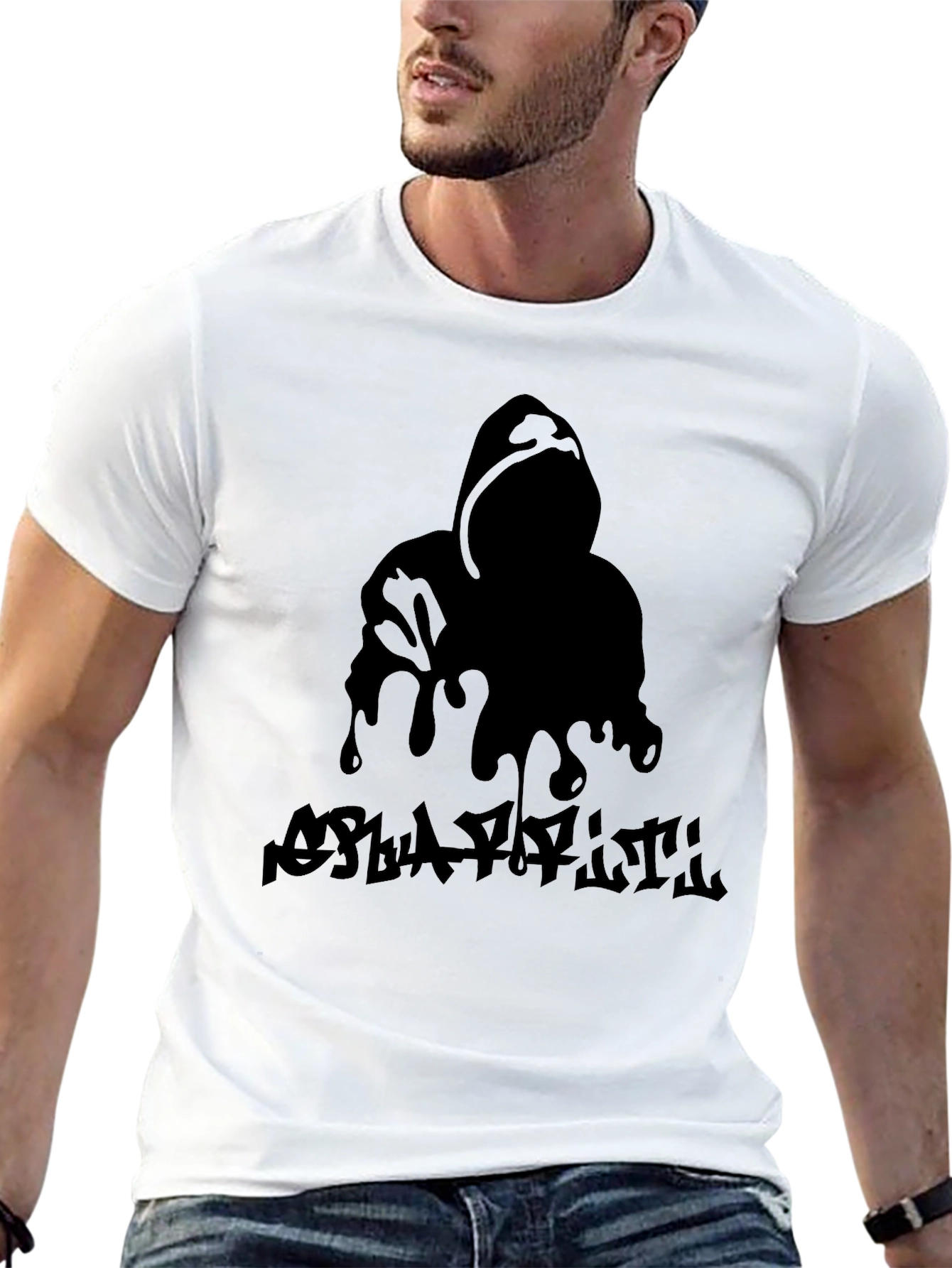 Hooded Graphic Print Tee