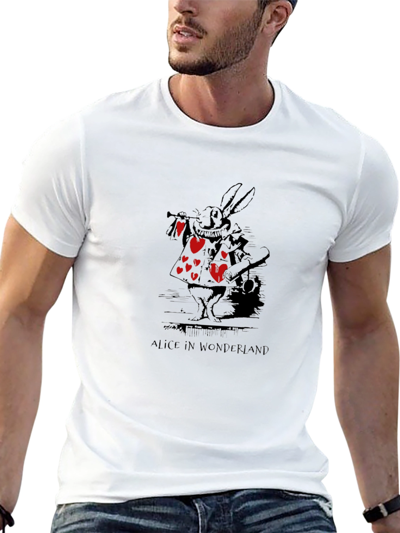 Alice in Wonderland Rabbit Heart T-Shirt